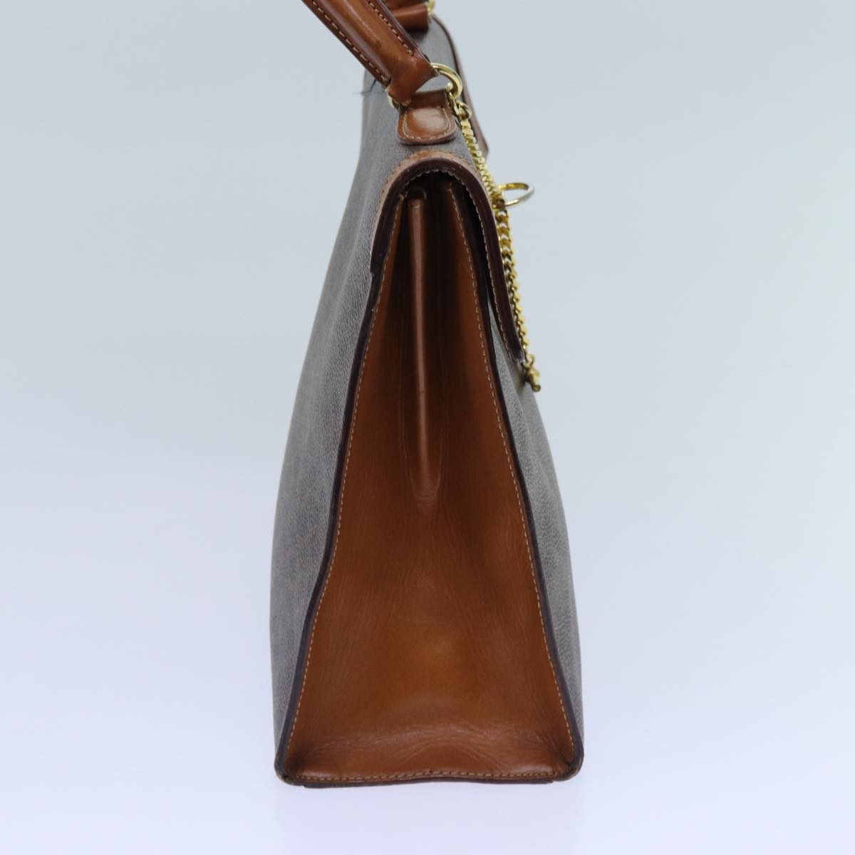 Luxury CELINE Macadam Canvas Hand Bag PVC Brown 71538