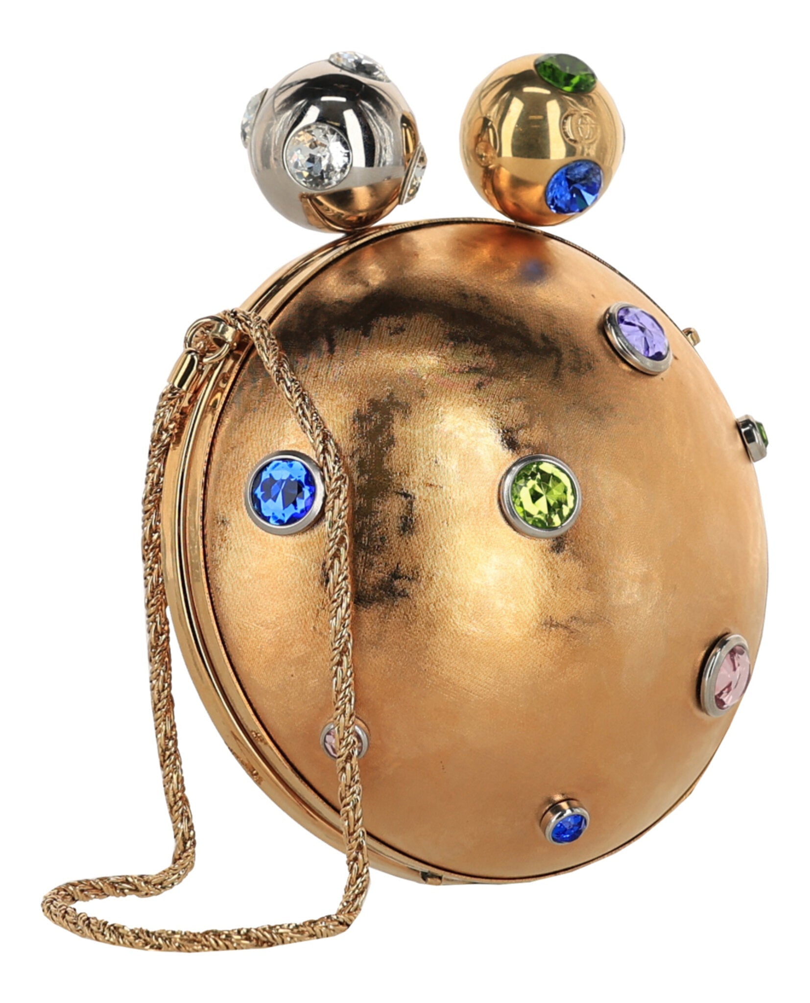 Gucci Womens Crystal-Embellished Sphere Clutch