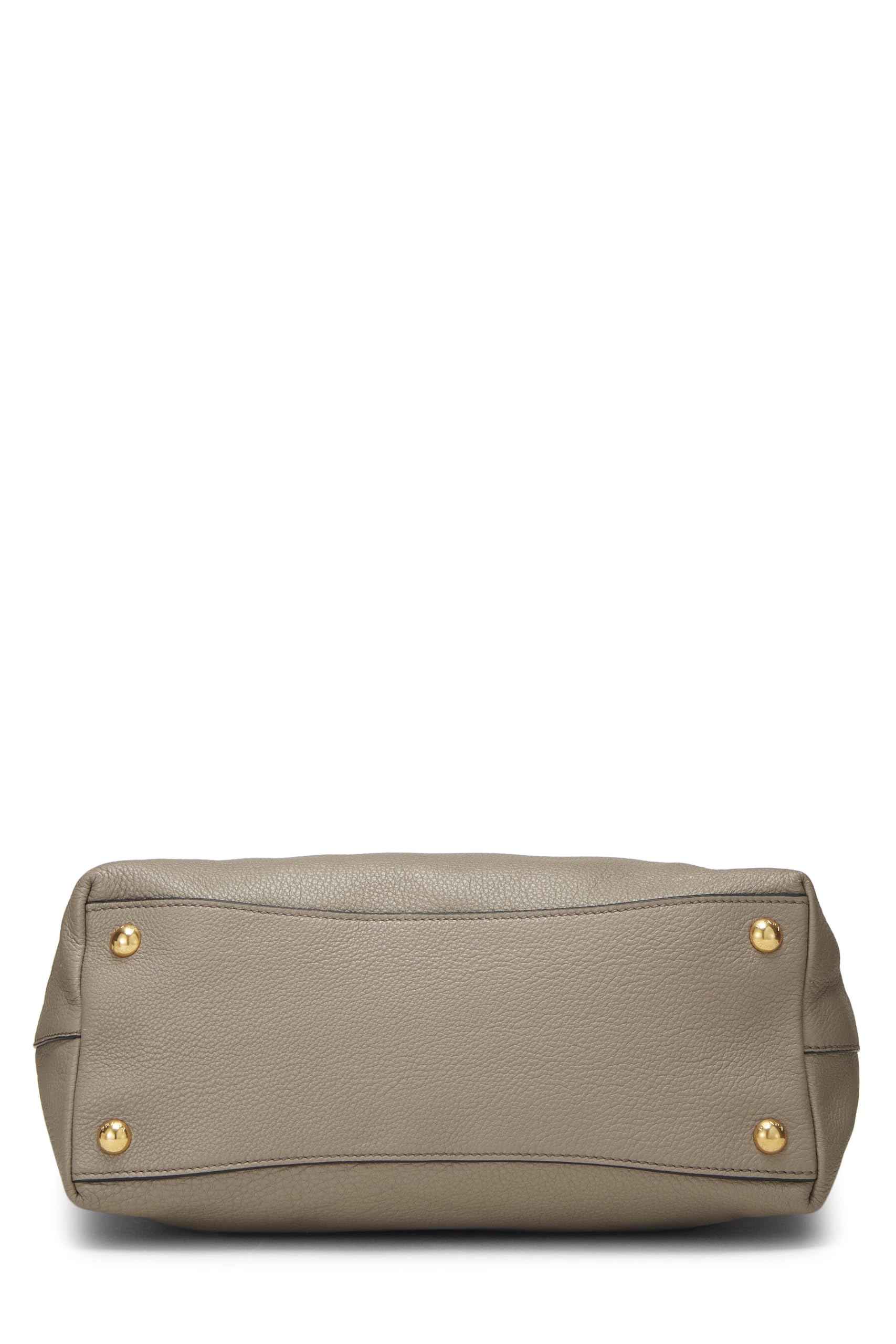 Prada, Grey Vitello Daino Tote Small, Grey