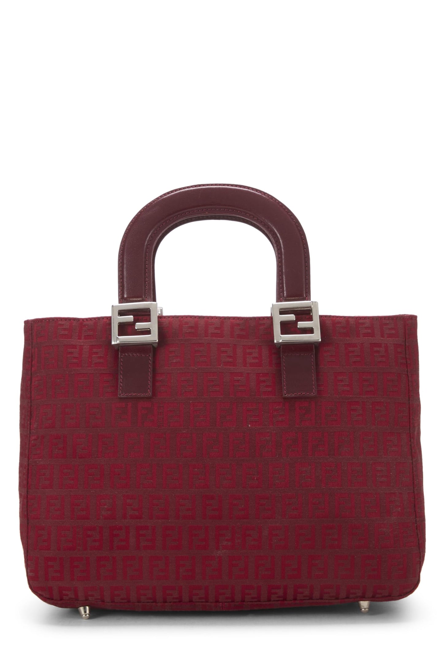 Fendi, Red Zucchino Canvas Handbag Small, Red