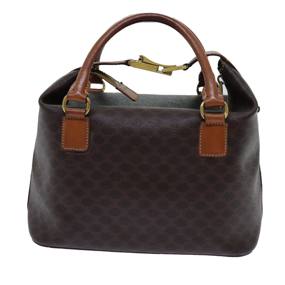 Luxury CELINE Macadam Canvas Hand Bag PVC Brown 71883