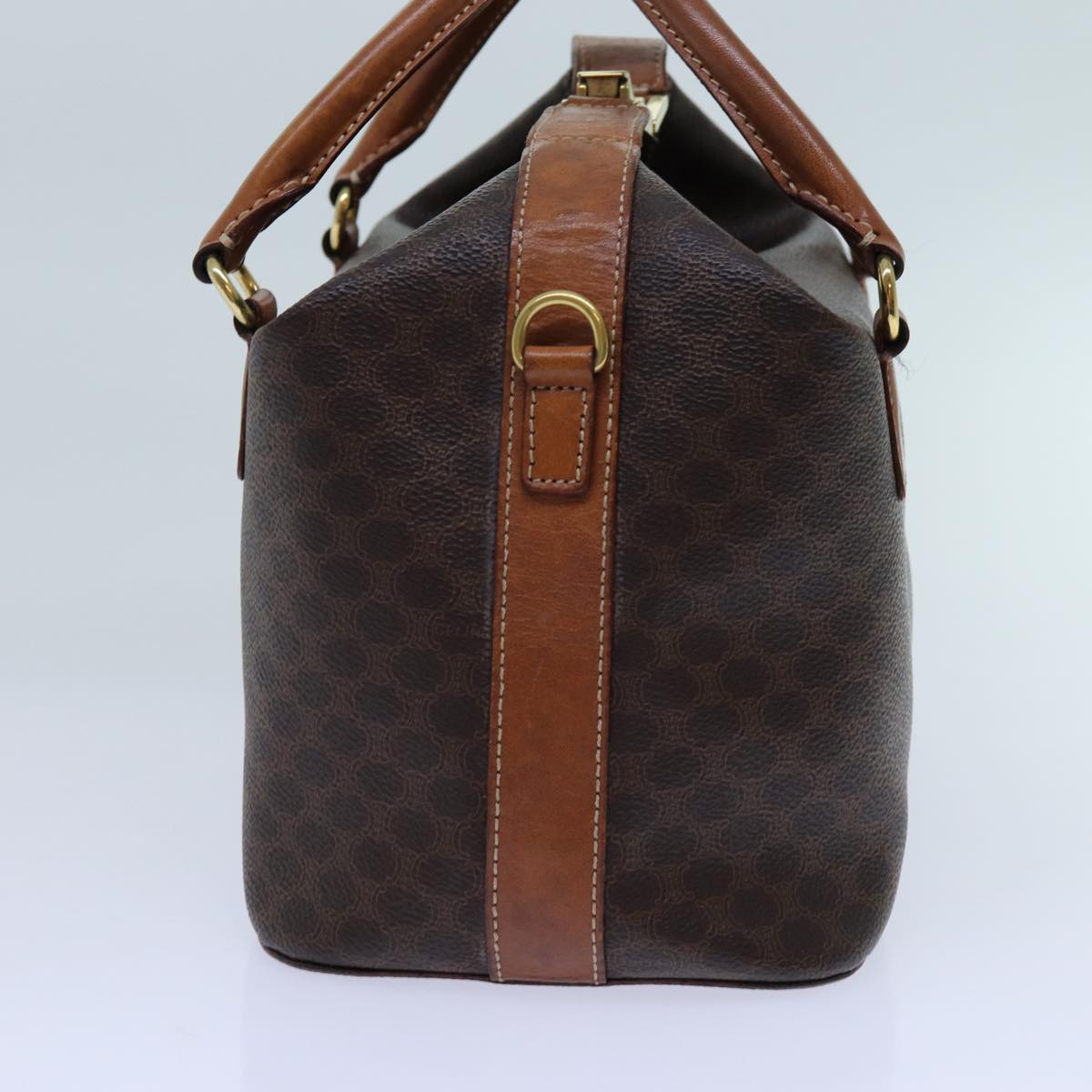 Luxury CELINE Macadam Canvas Hand Bag PVC Brown 71883