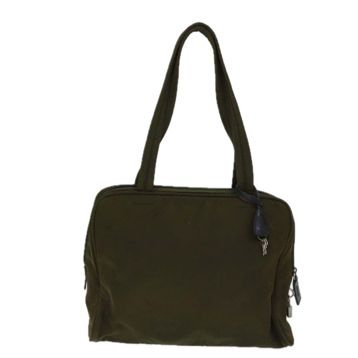 PRADA Shoulder Bag Nylon Khaki Auth 71908