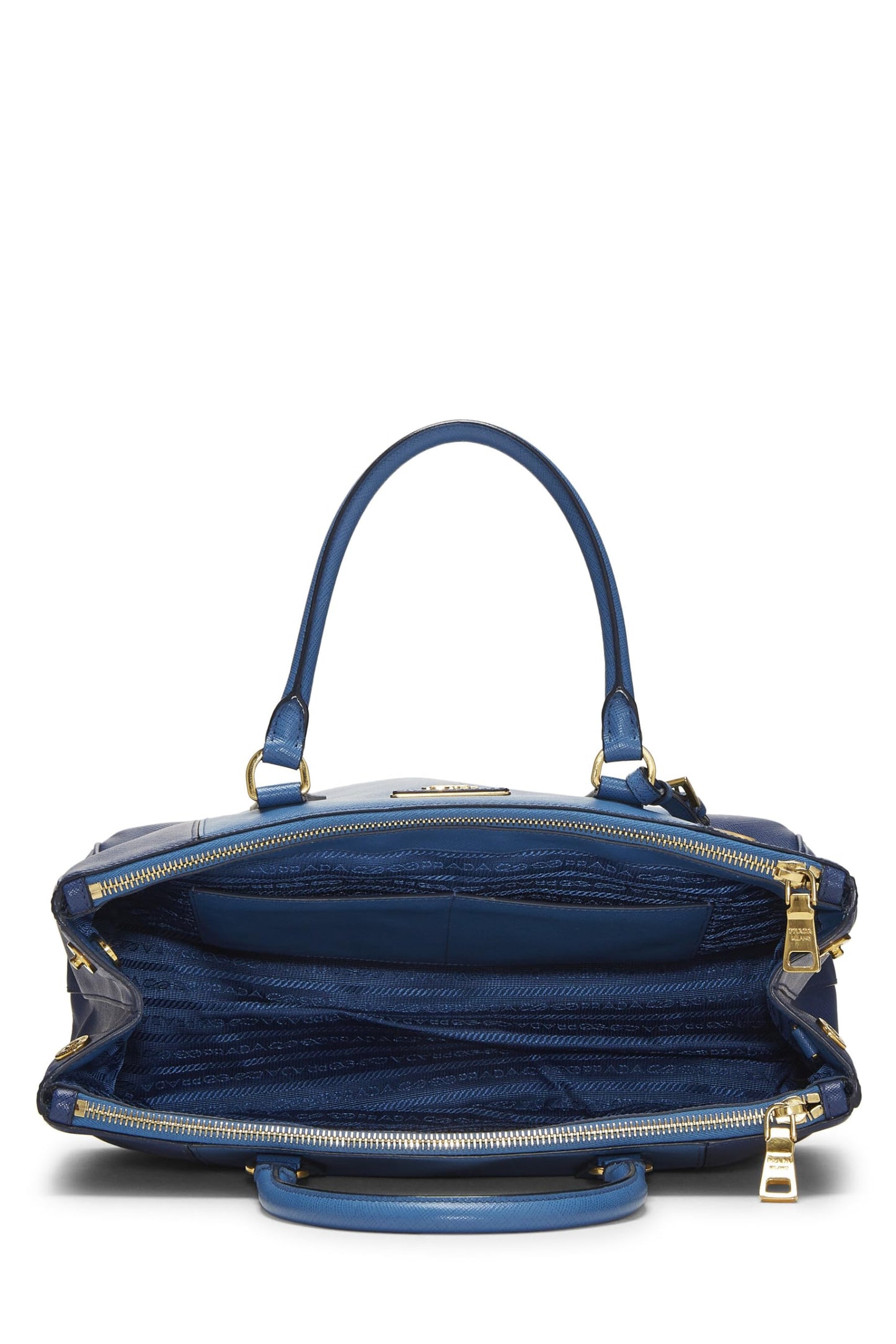 Prada, Blue Saffiano Executive Tote Medium, Blue