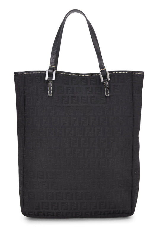 Fendi, Black Zucchino Canvas Tote Small, Black