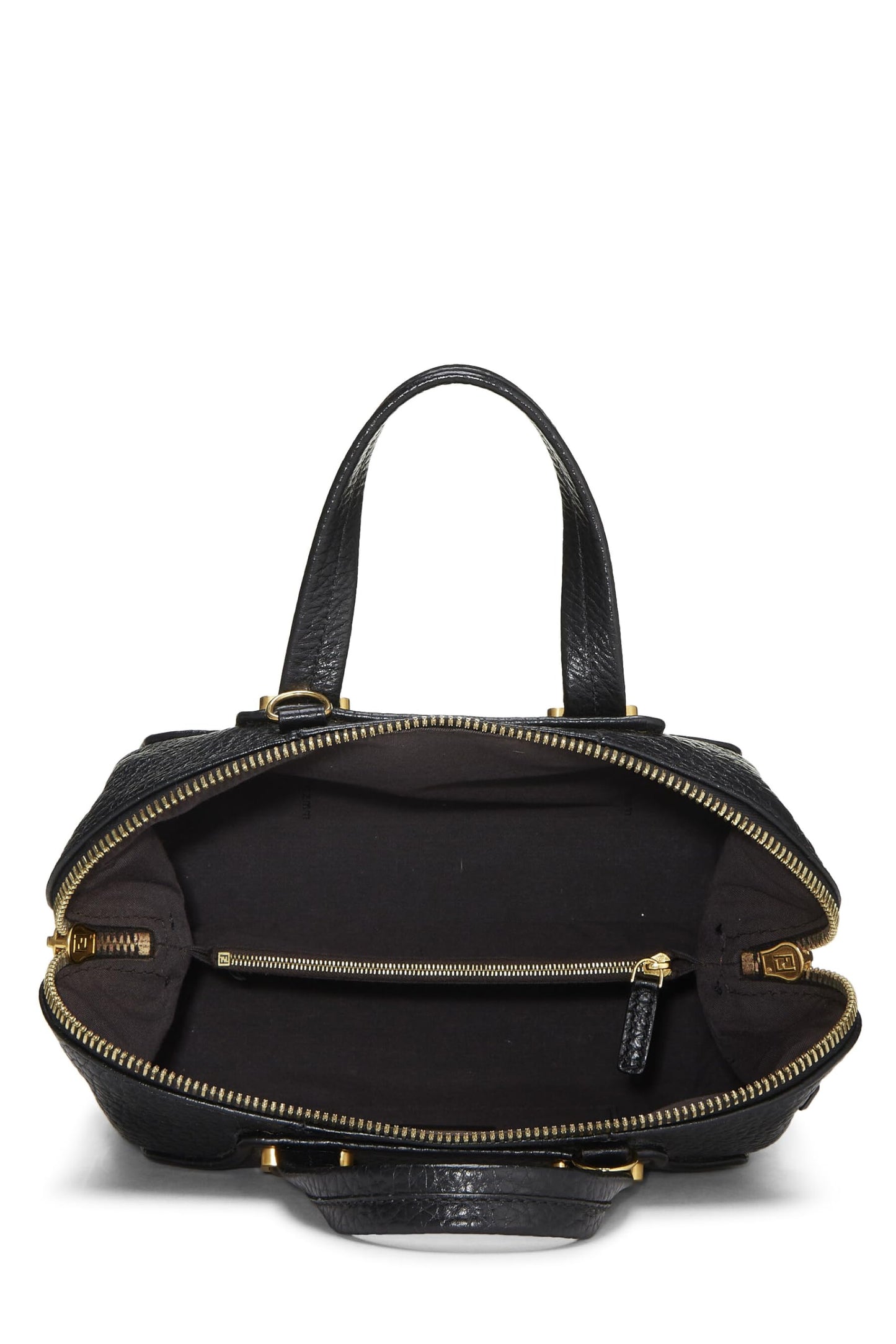 Fendi, Black Leather Chameleon Small, Black