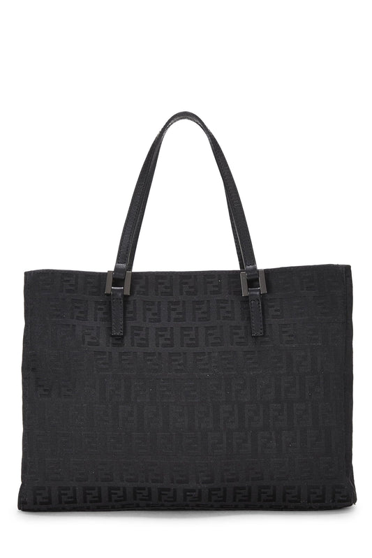 Fendi, Pink Zucchino Canvas Tote Small, Black