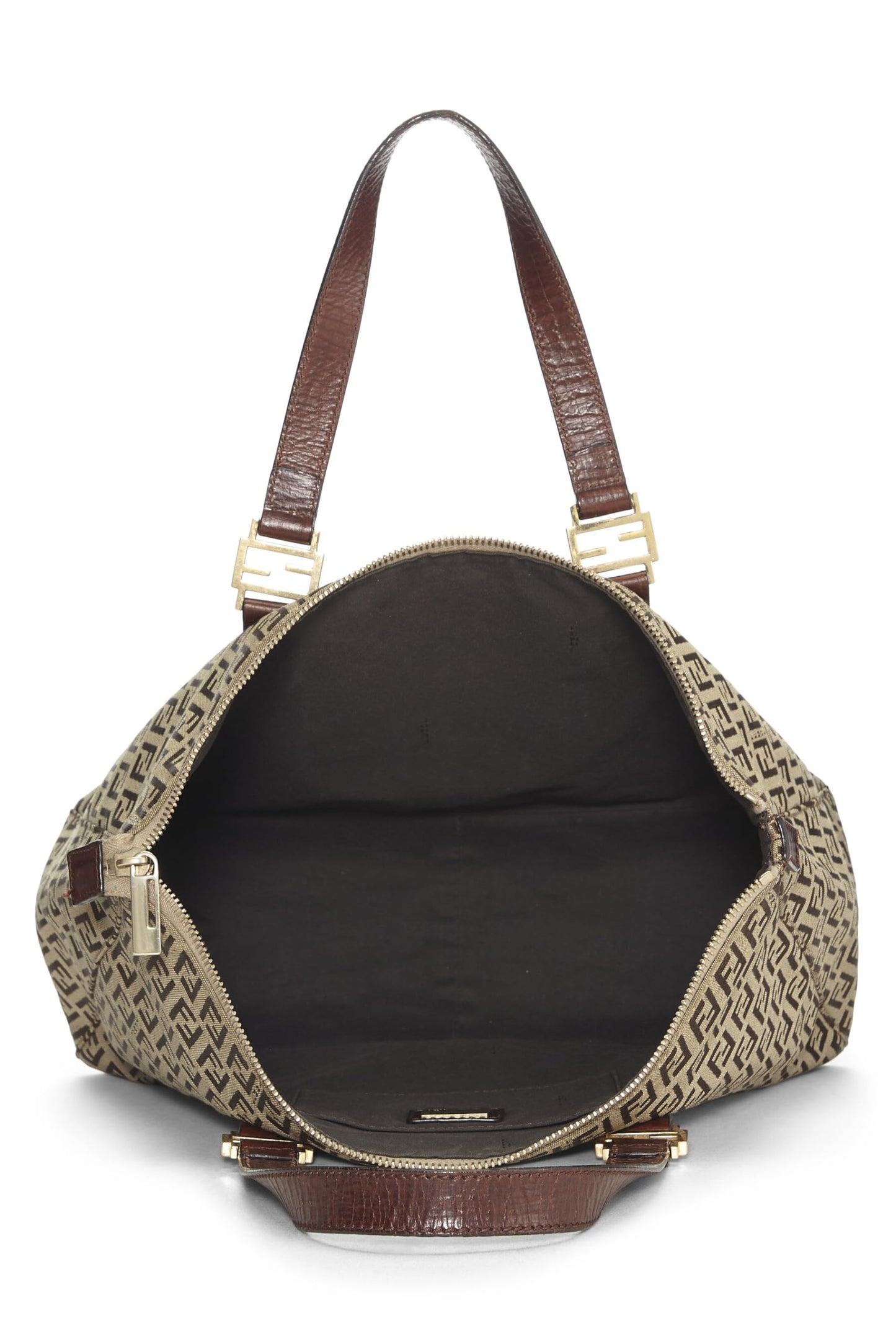 Fendi, Beige Zucchino Tote Mini, Brown