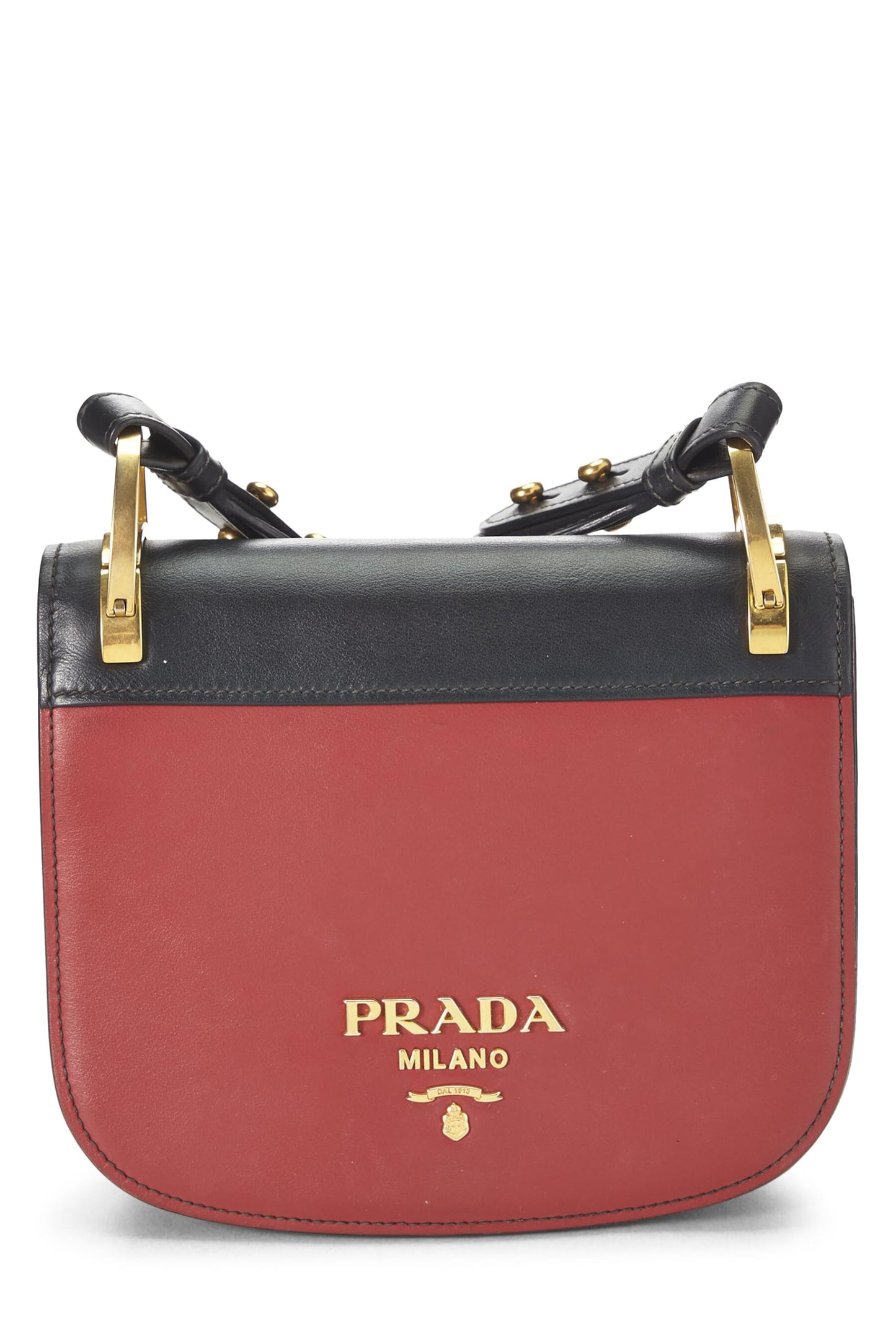 Prada, Red Calfskin Pionniere Shoulder Bag, Red