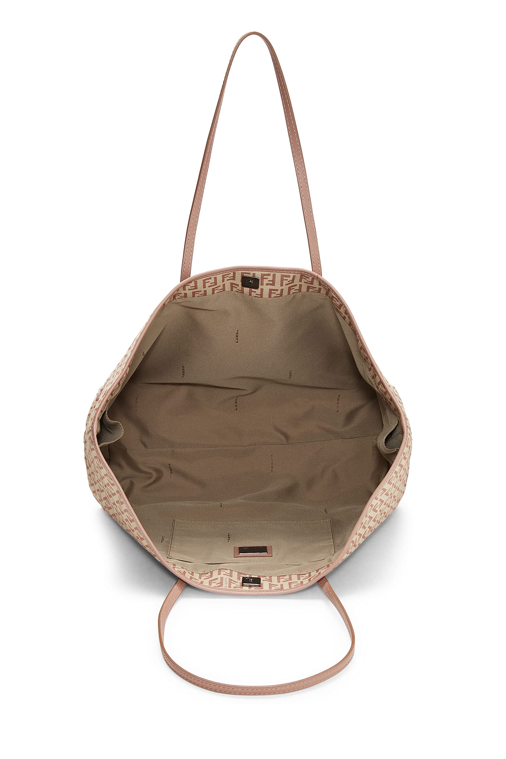 Fendi, Pink Zucchino Canvas Tote Medium, Pink