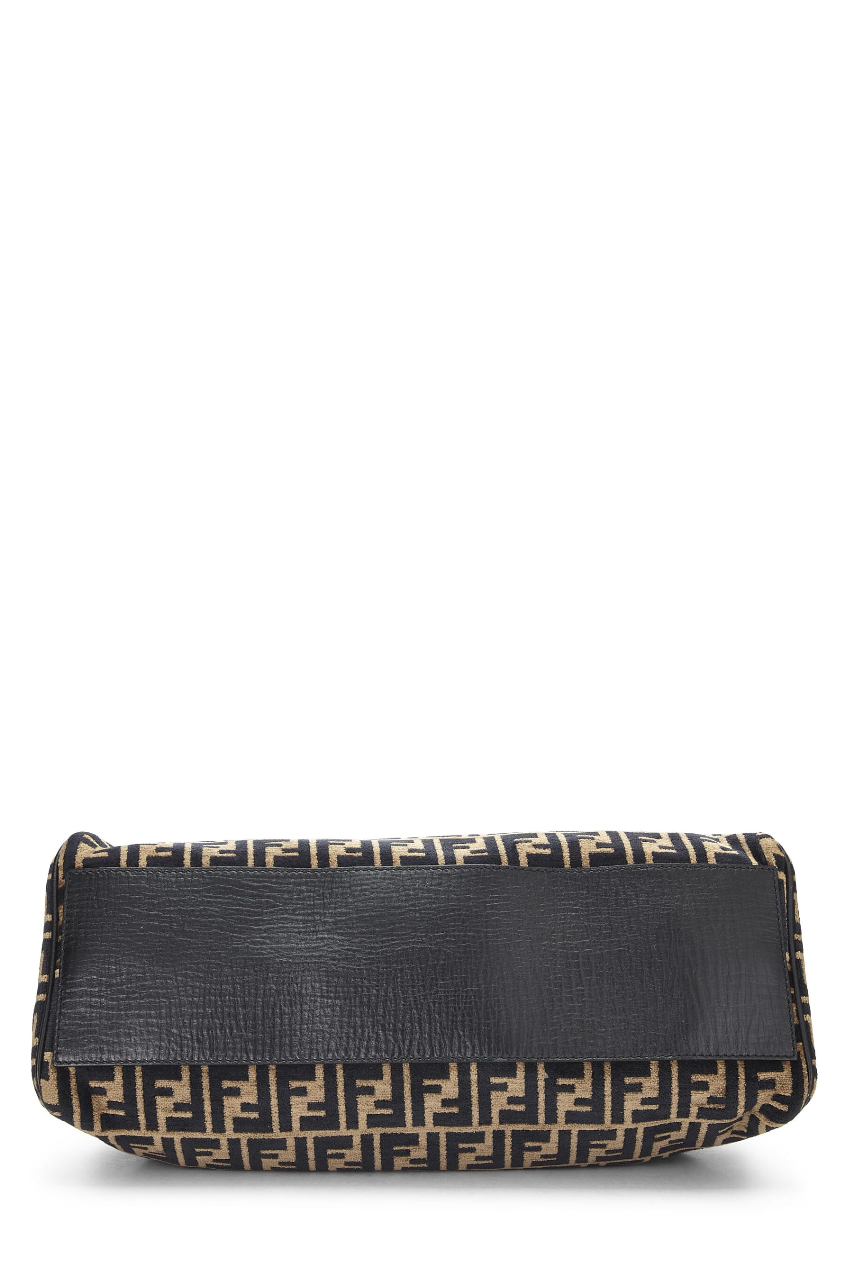 Fendi, Black & Beige Zucca Velour Bag Du Jour Medium, Brown