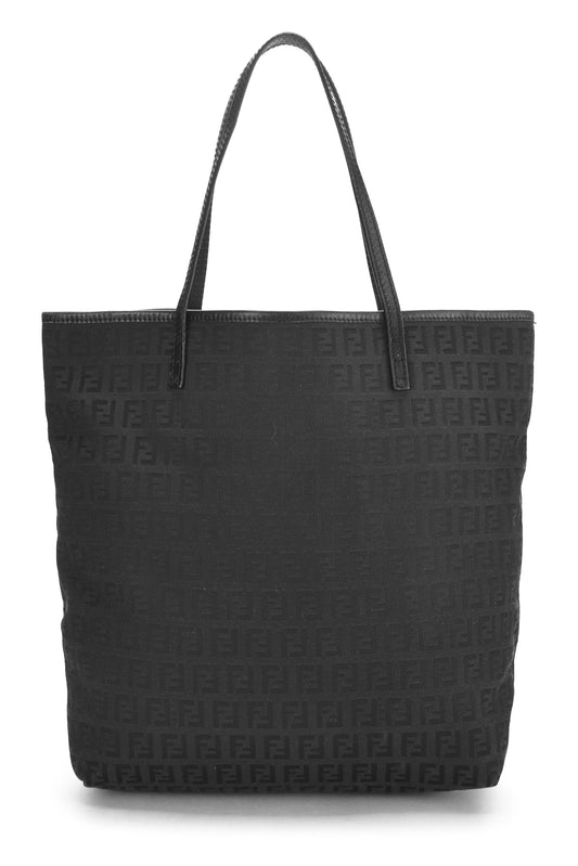 Fendi, Black Zucchino Canvas Tote Small, Black