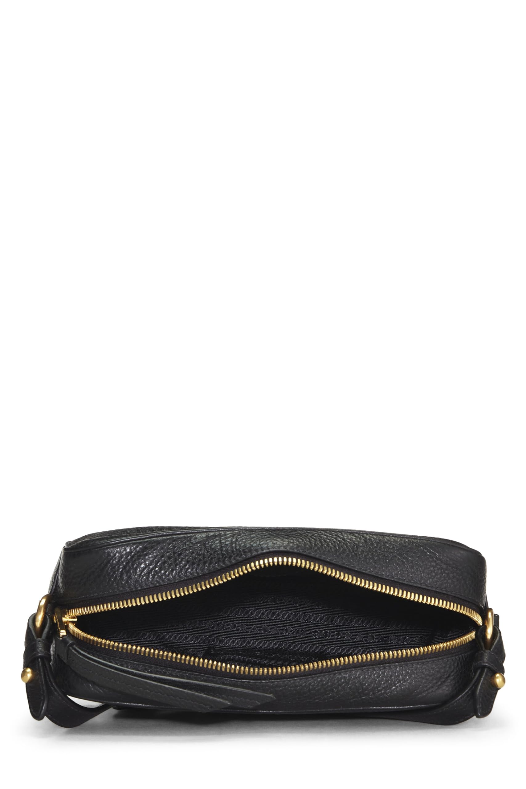 Prada, Black Vitello Daino Camera Bag, Black