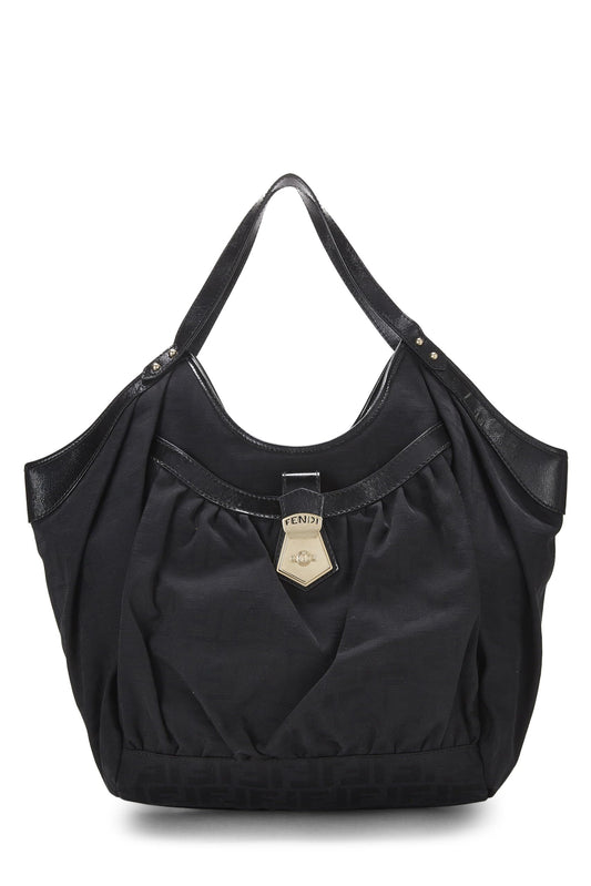 Fendi, Black Zucca Canvas Chef Pocket Tote Large, Black