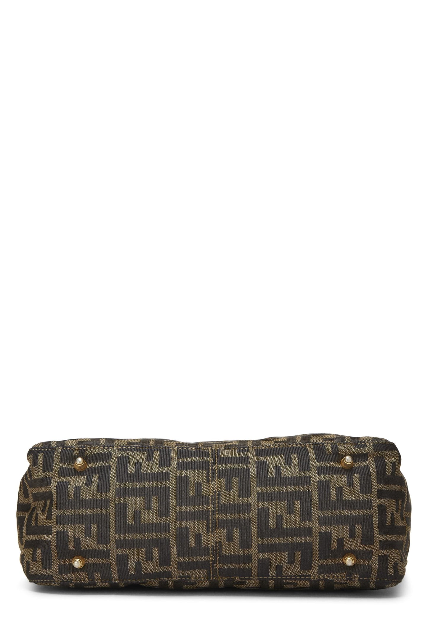 Fendi, Brown Zucca Canvas Handbag Small, Brown