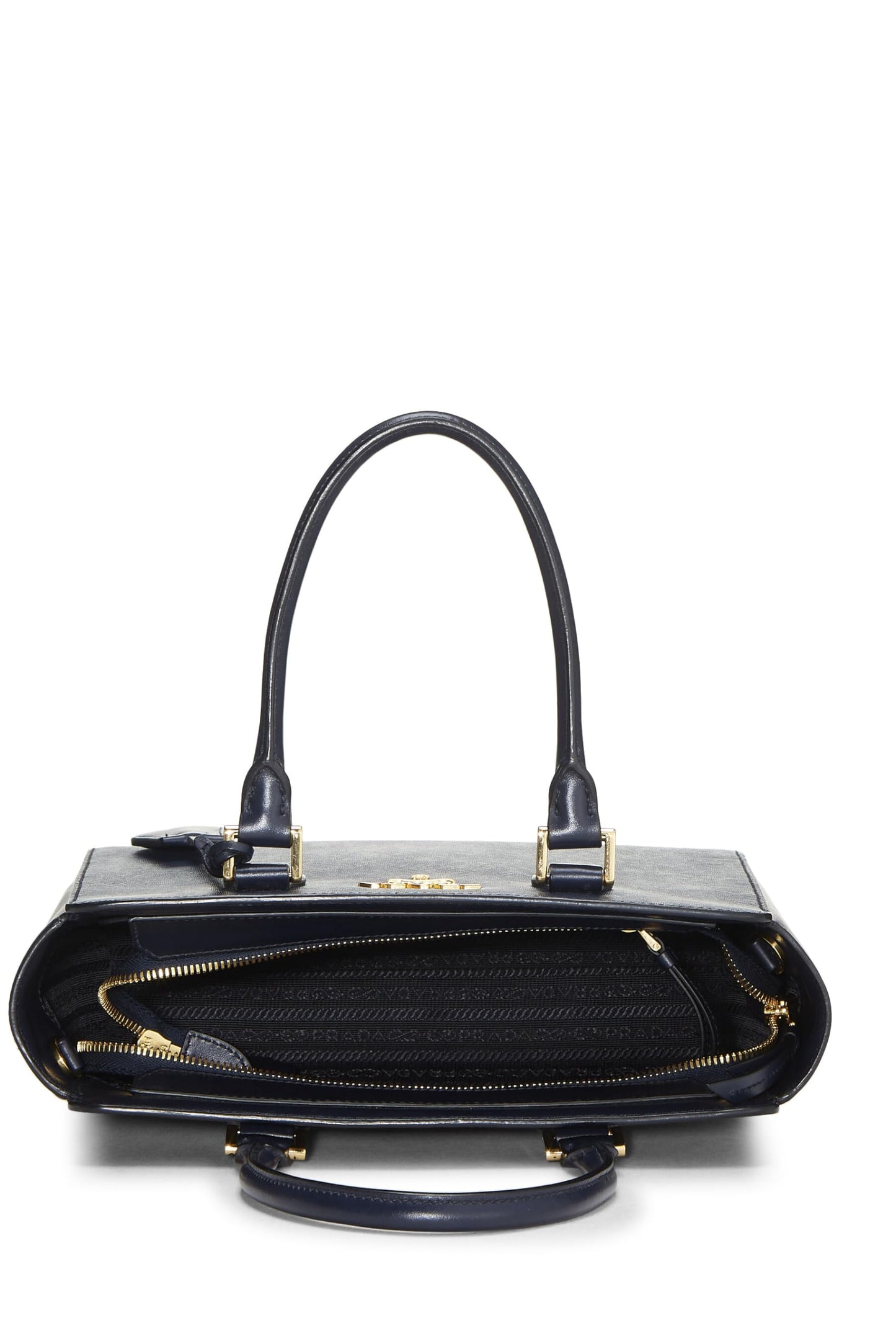 Prada, Navy Saffiano Convertible Handbag Small, Navy
