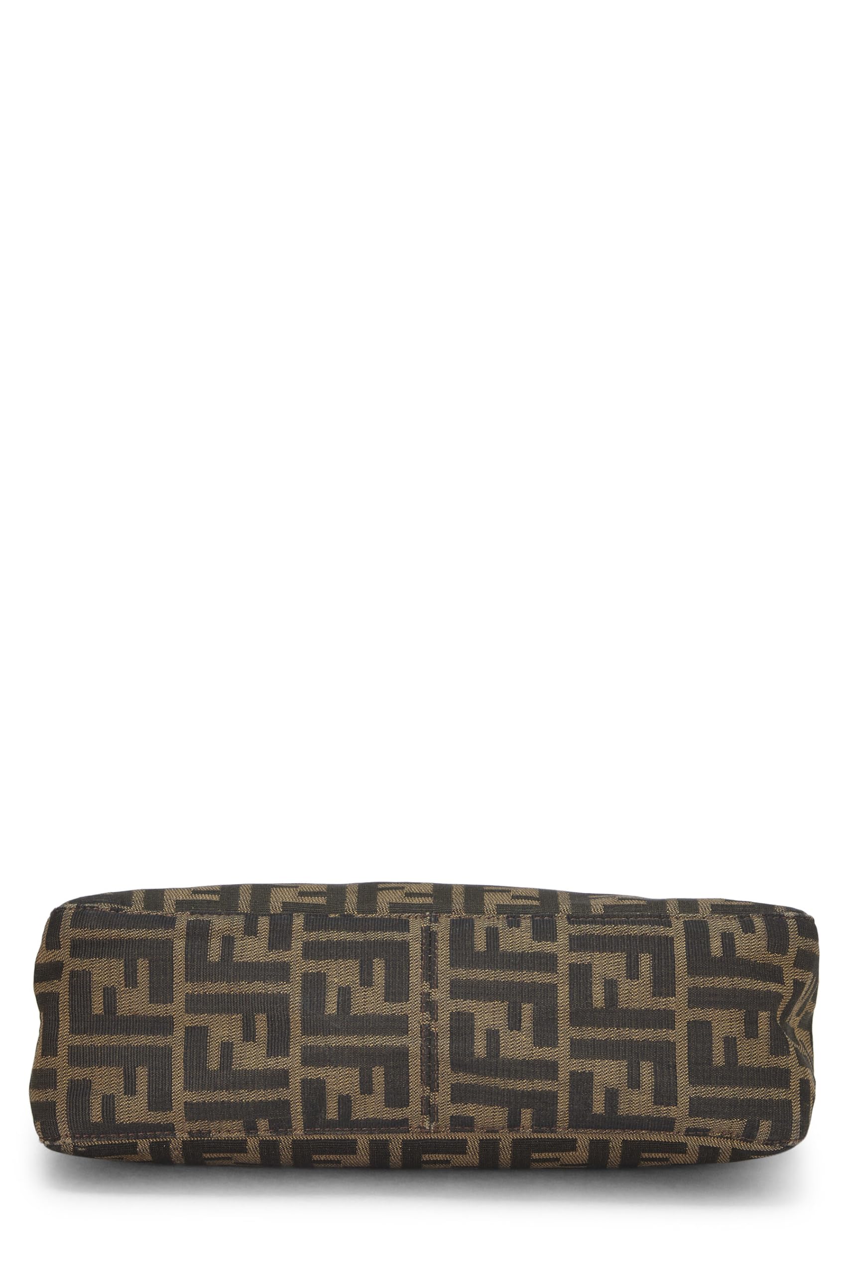Fendi, Brown Zucca Canvas Shoulder Bag, Brown