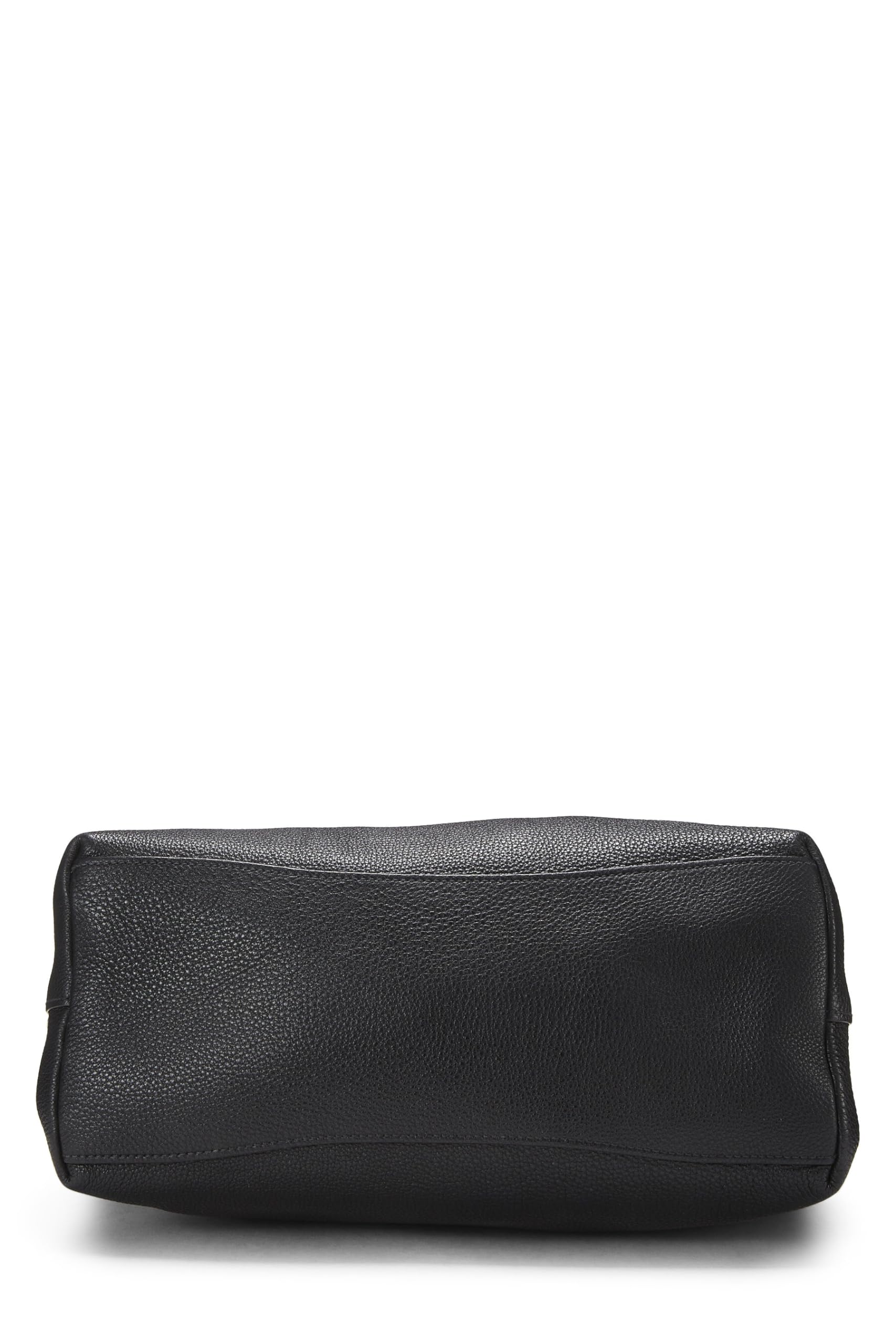 Prada, Black Vitello Daino Embossed Logo Hobo, Black