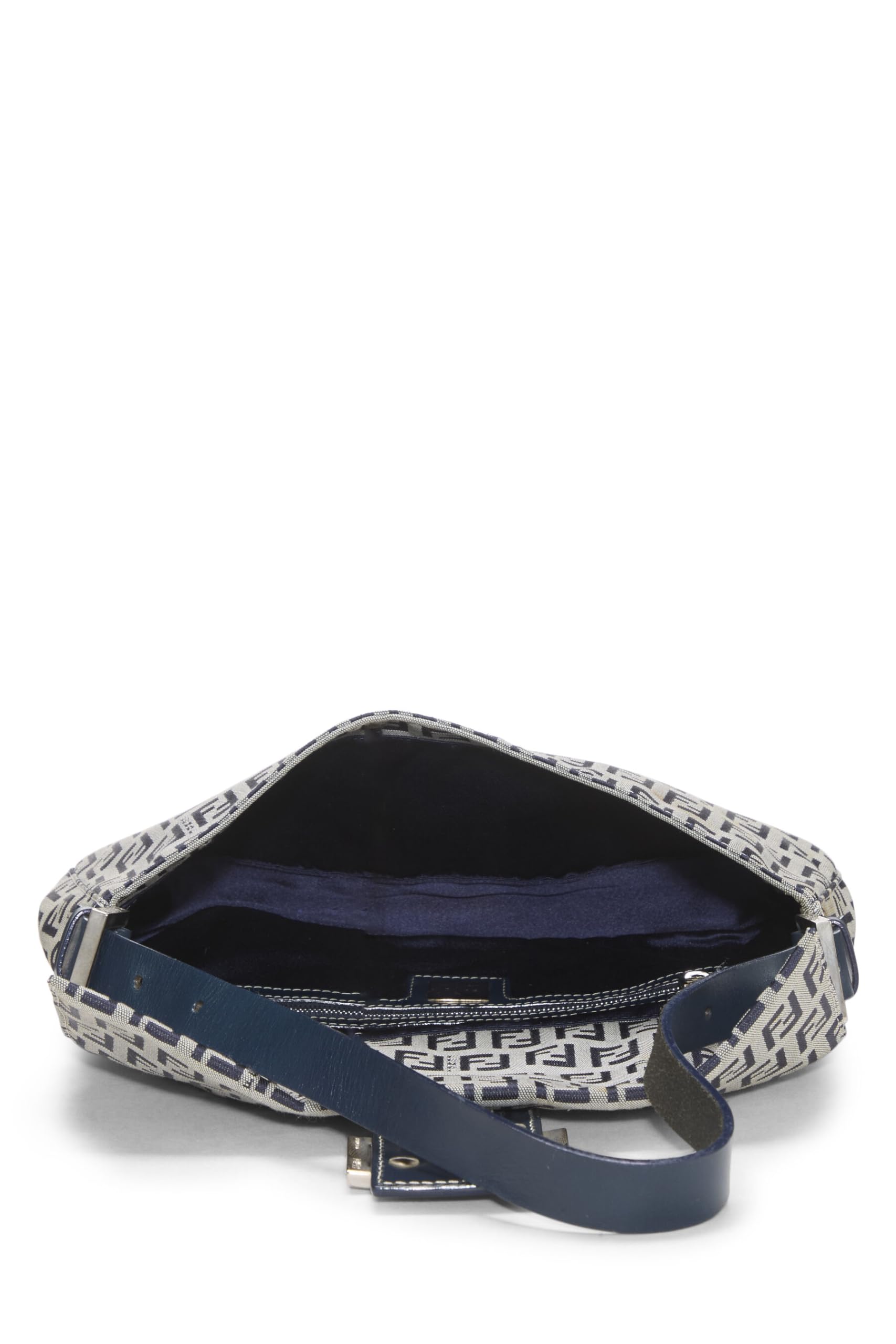 Fendi, Navy Zucchino Canvas Baguette, Navy