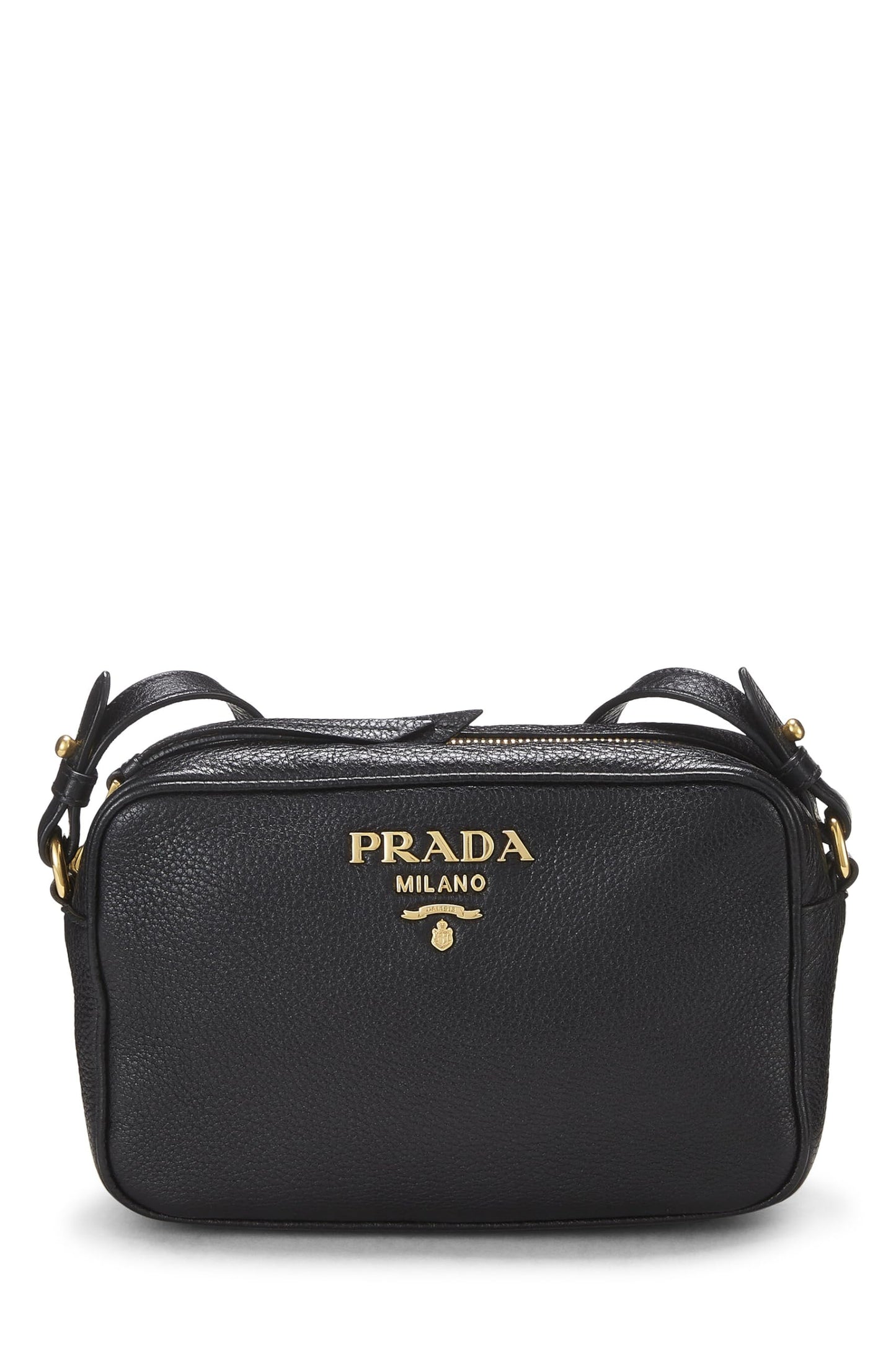 Prada, Black Vitello Daino Camera Bag, Black