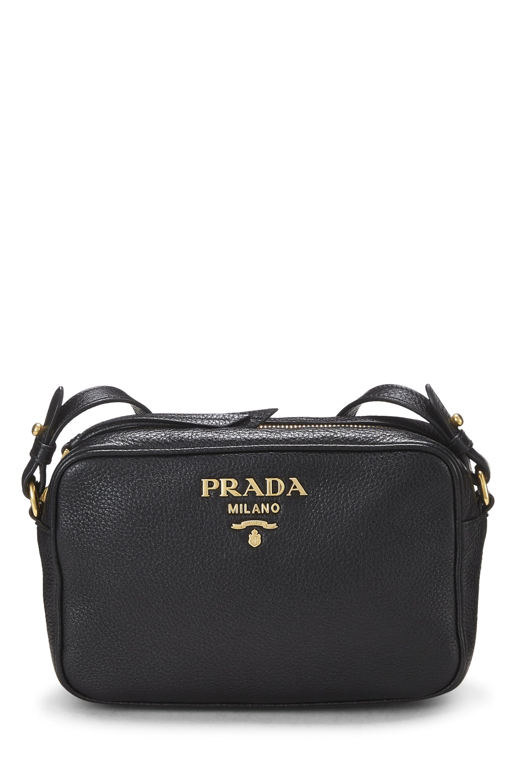 Prada, Black Vitello Daino Camera Bag, Black