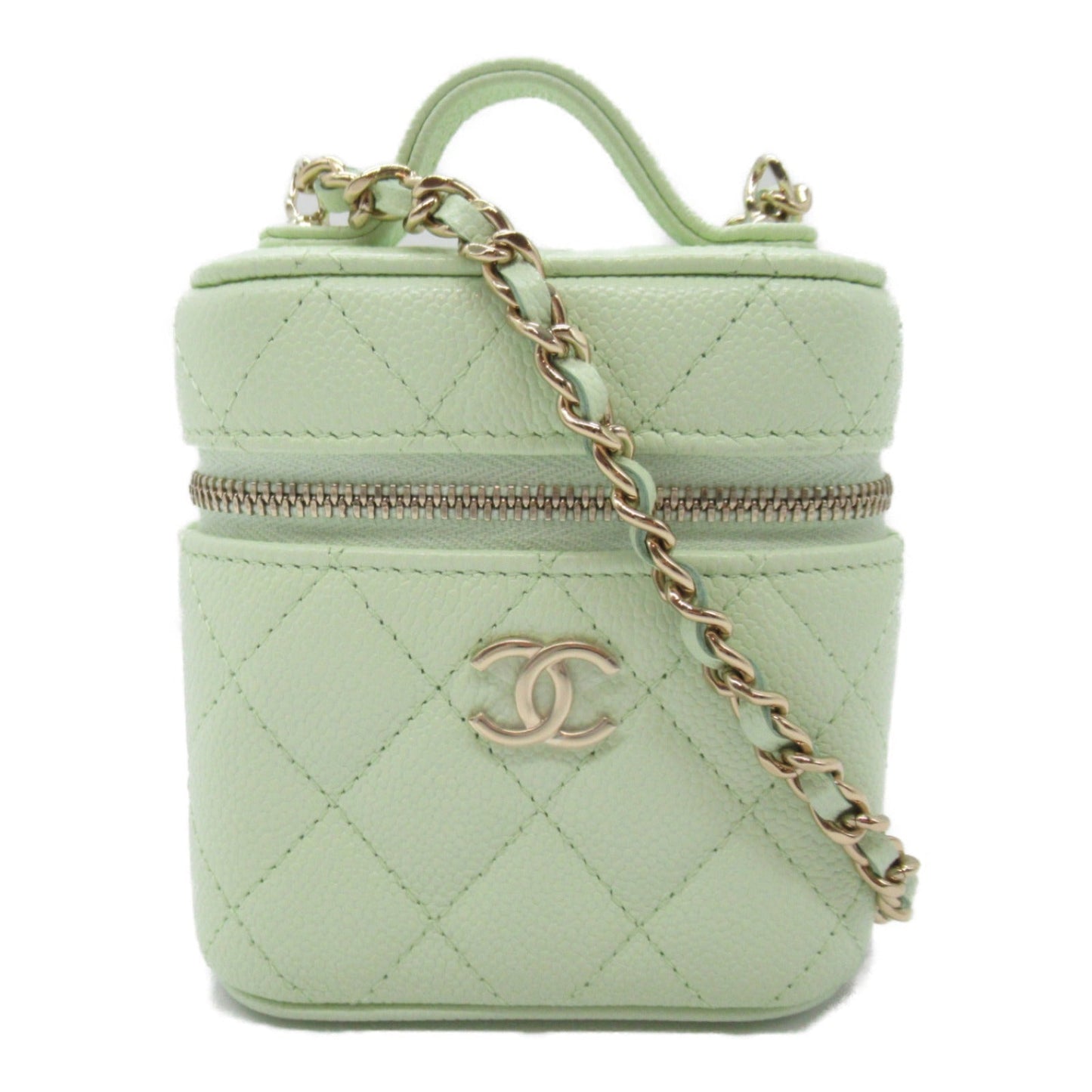 Chanel Chanel Vanity Chain Shoulder Bag Caviar S Green Light Green AP2503