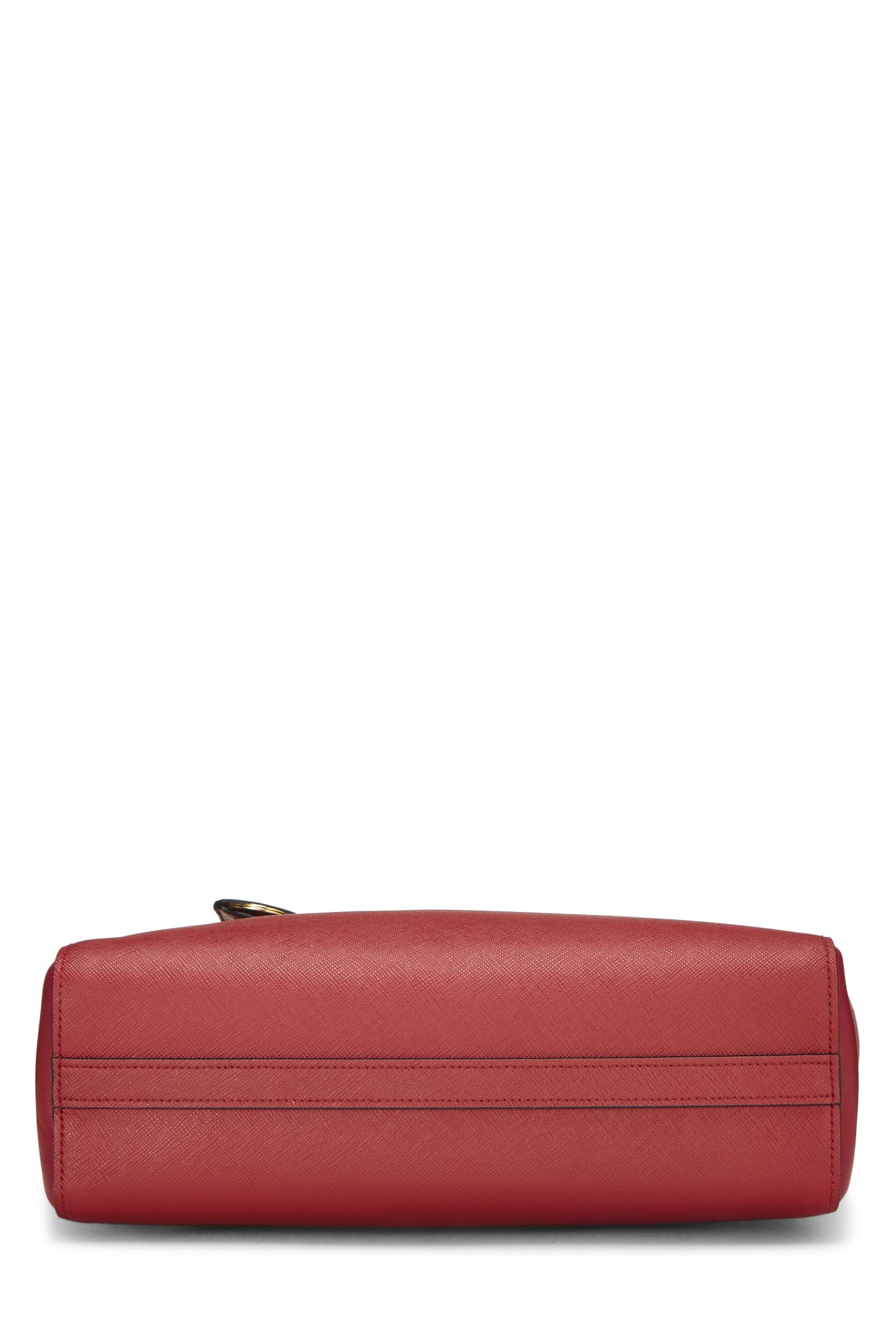 Prada, Red Saffiano Convertible Handbag Small, Red