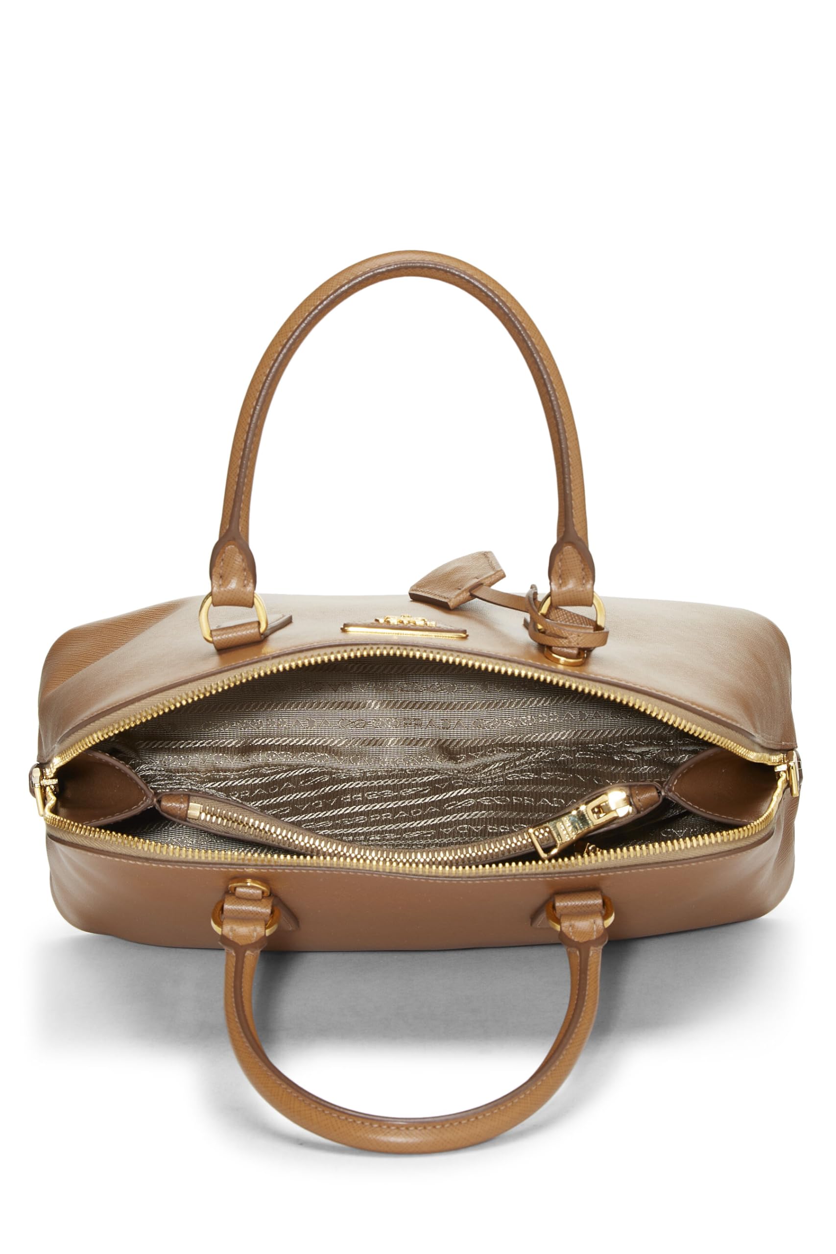 Prada, Brown Saffiano Promenade Medium, Brown Luxury Handbag