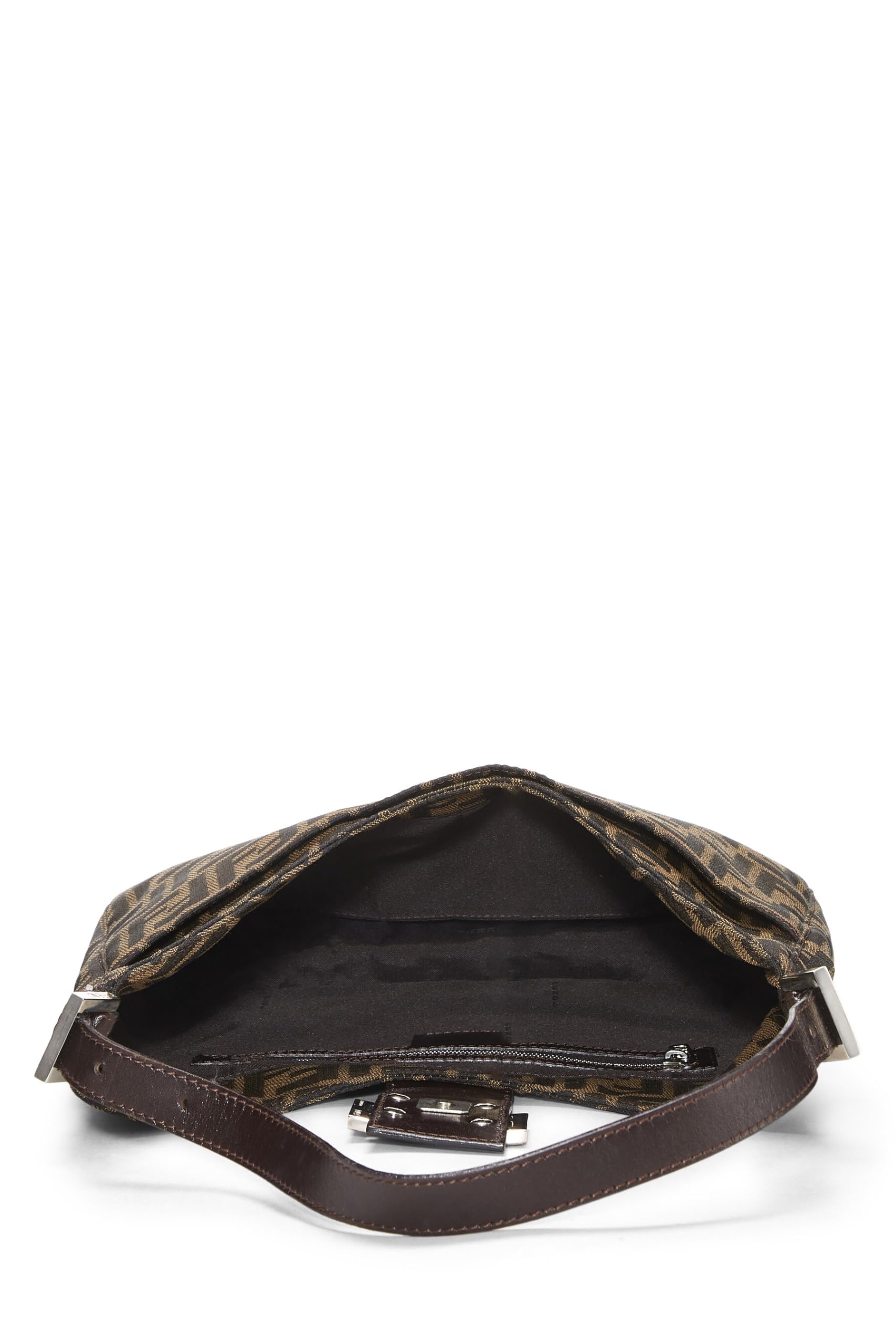 Fendi, Brown Zucca Canvas Shoulder Bag, Brown