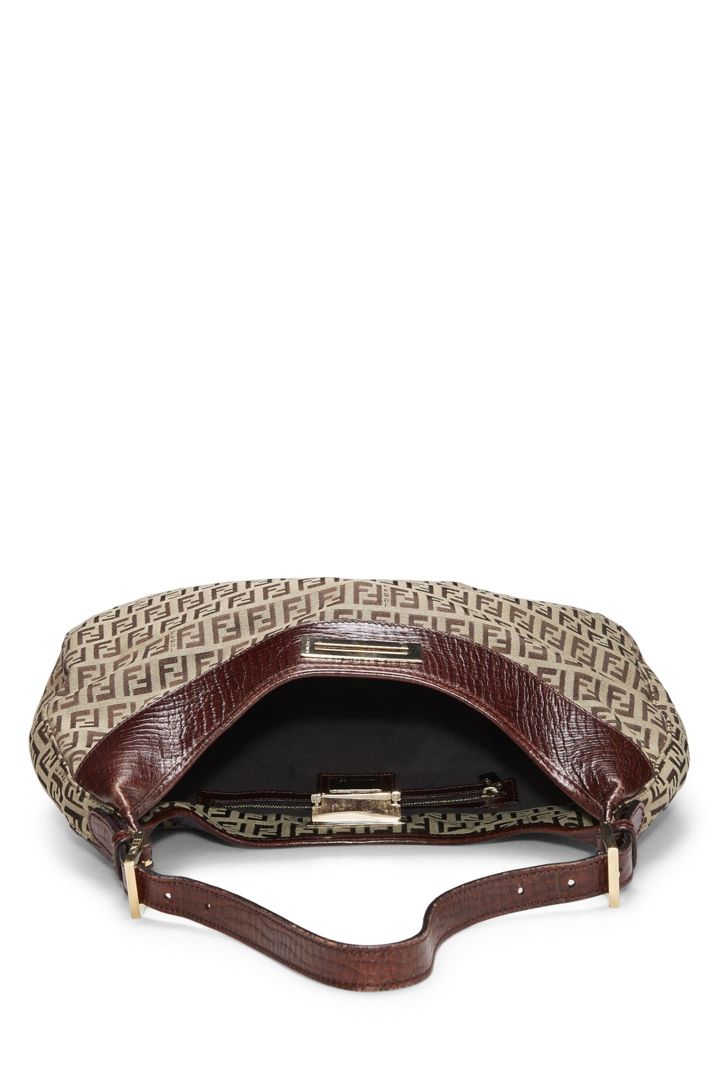 Fendi, Brown Zucchino Canvas Hobo Bag, Brown