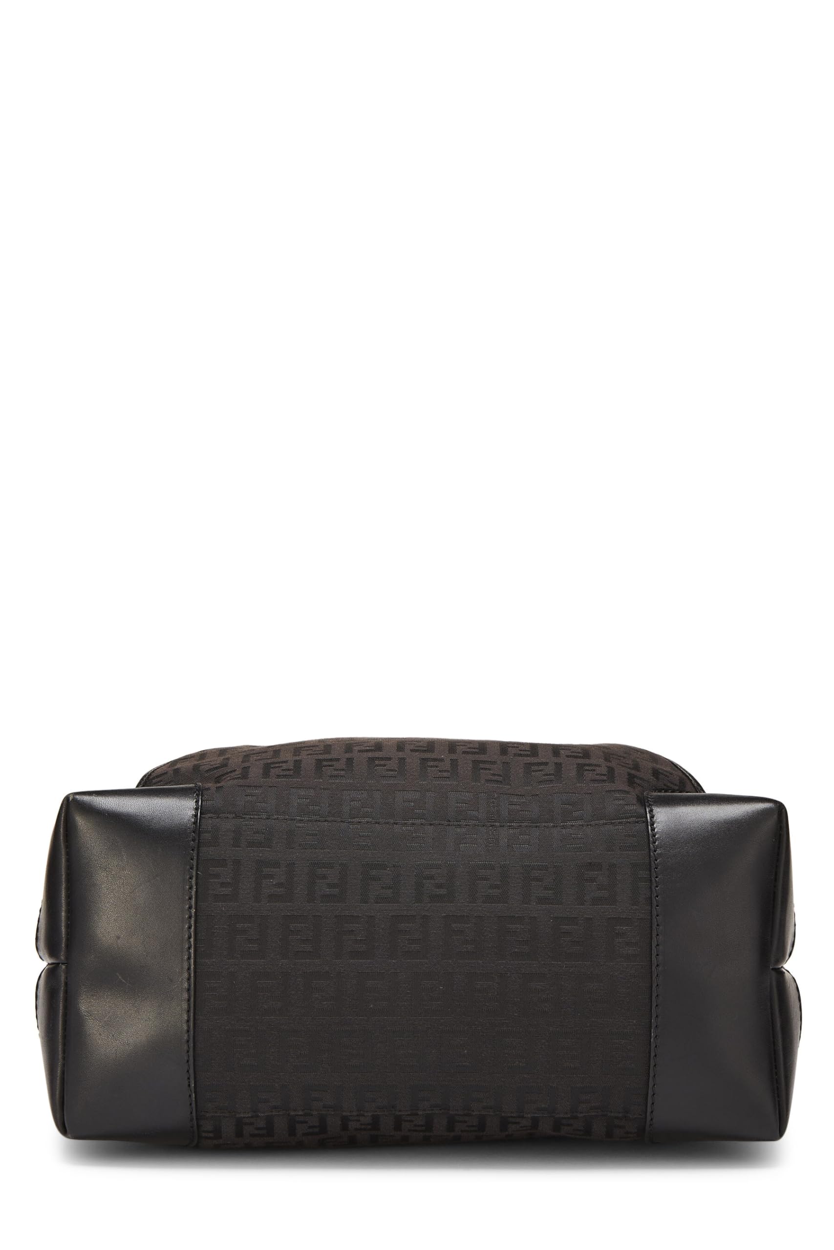 Fendi, Black Zucchino Canvas Hobo, Black