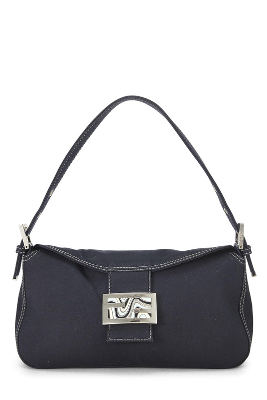 Fendi, Navy Canvas Shoulder Bag Small, Navy