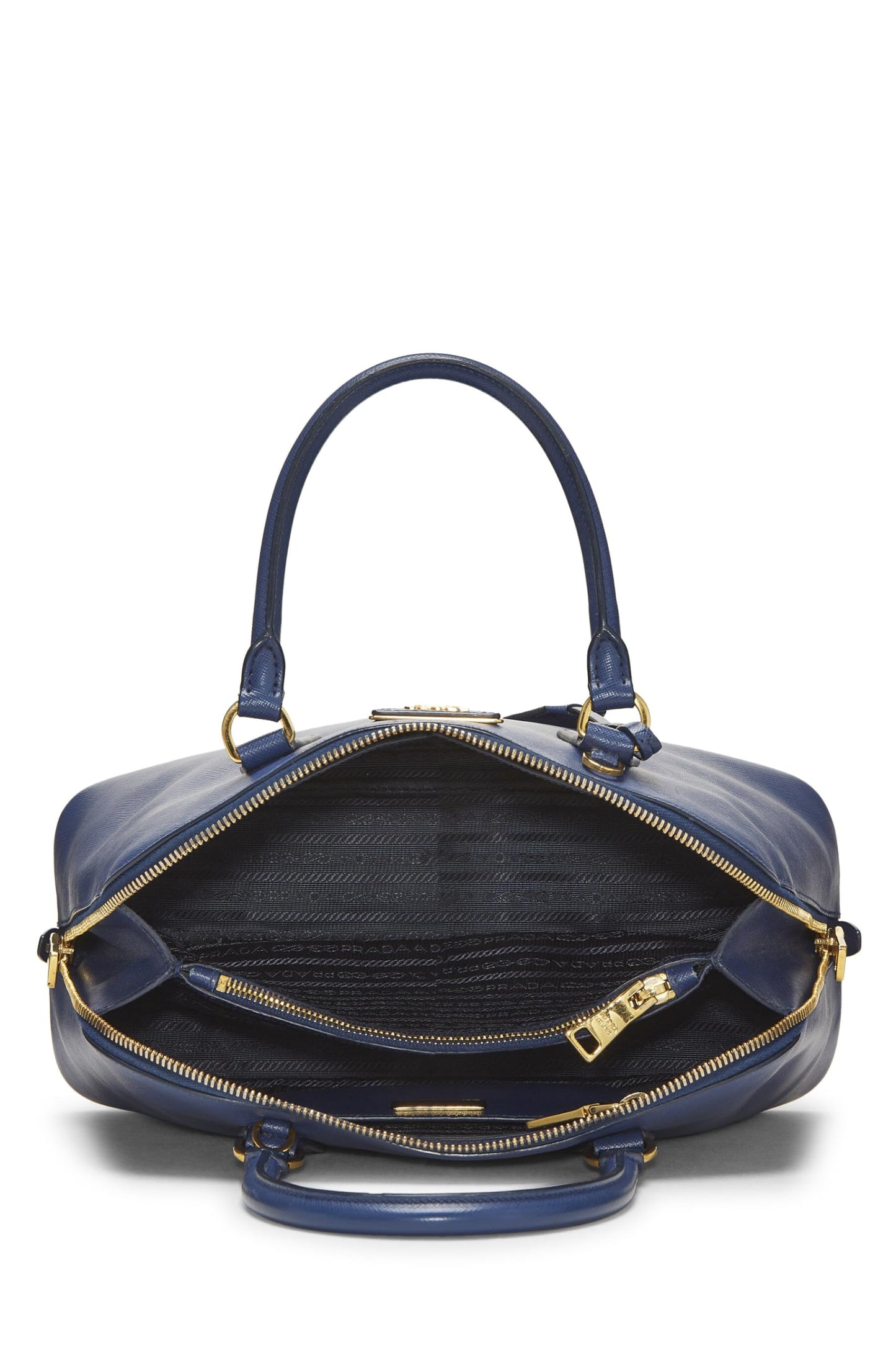 Prada, Blue Saffiano Promenade Medium, Blue Luxury Handbag