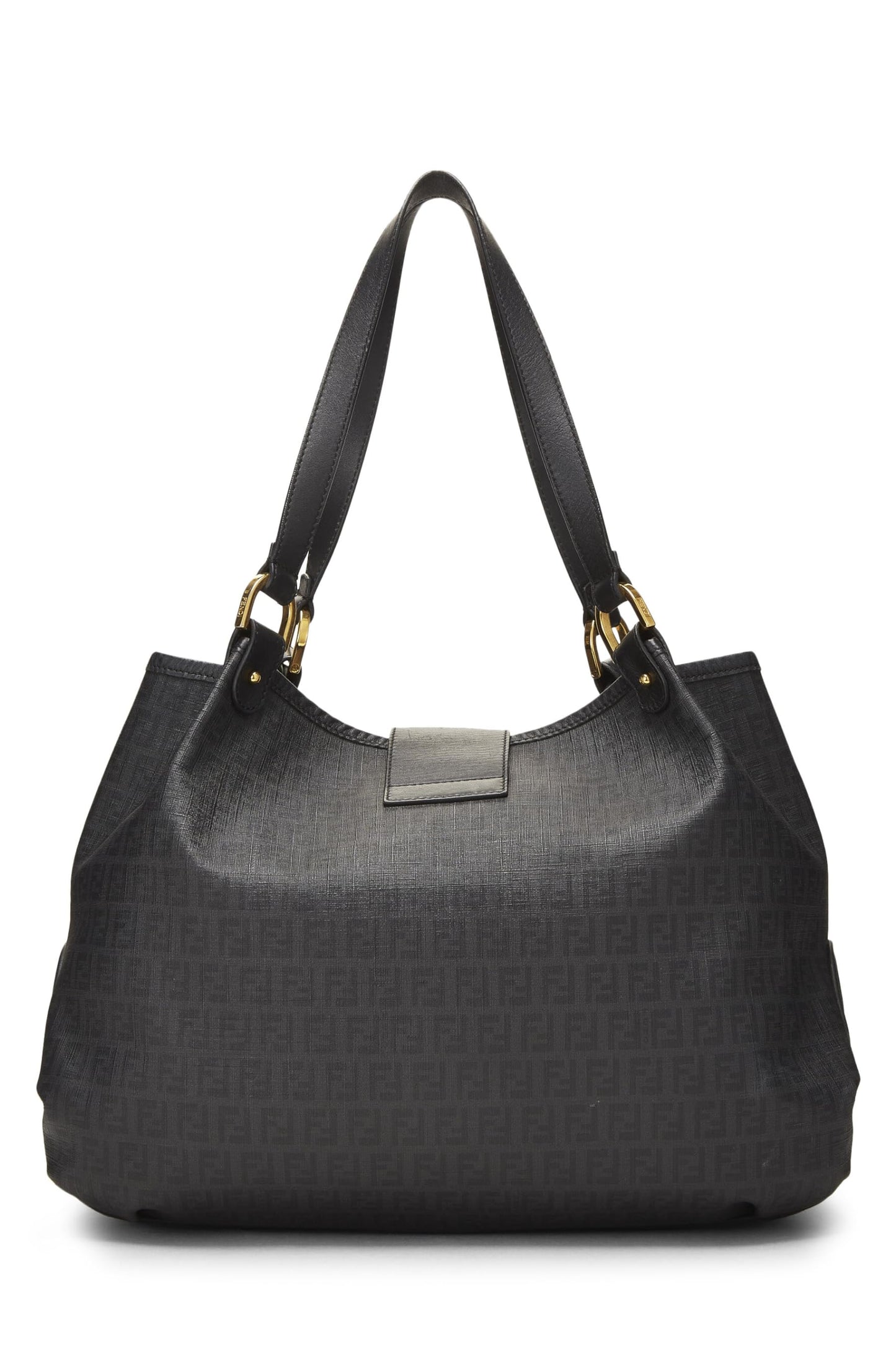 Fendi, Black Zucchino Chiusura Tote, Black