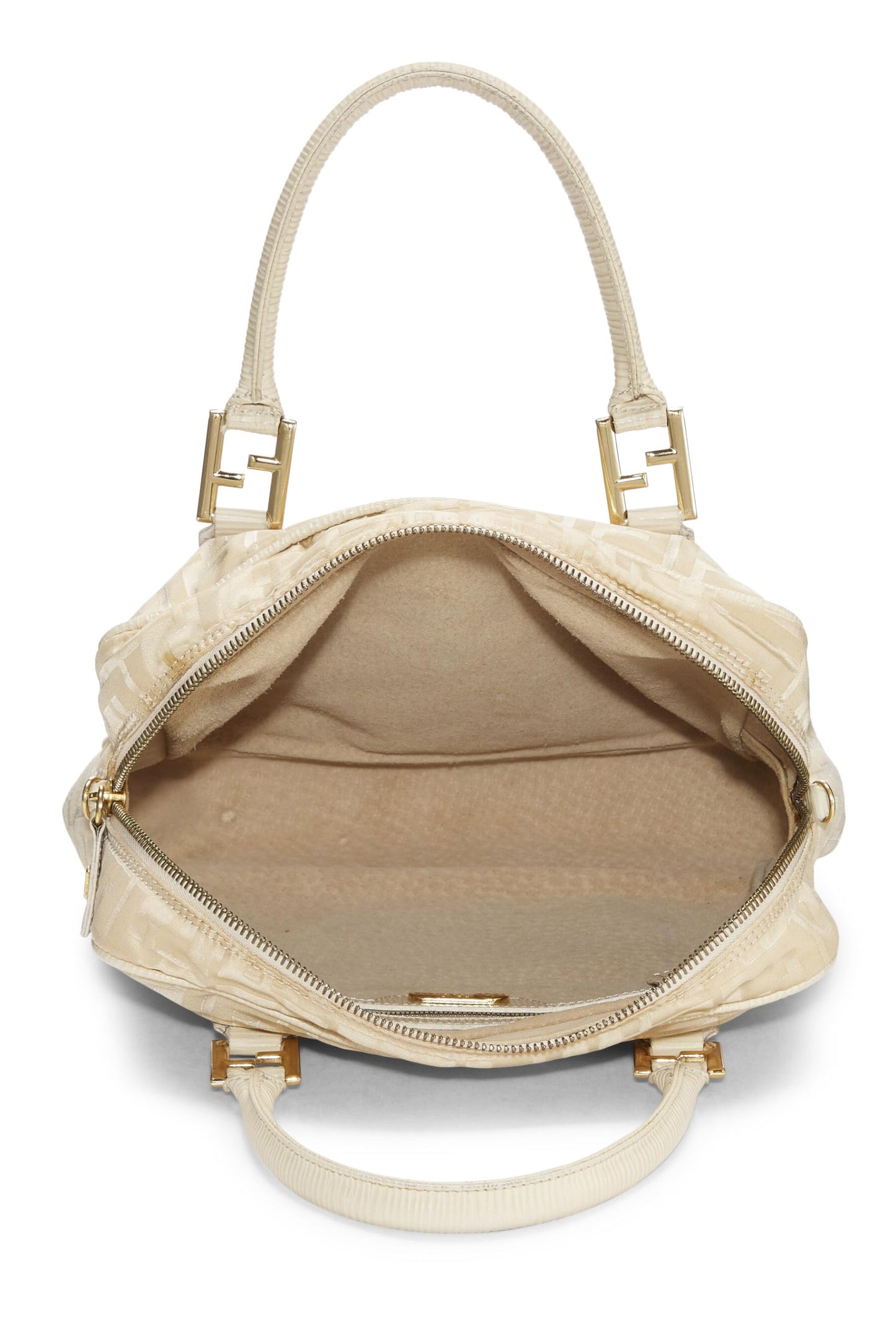 Fendi, Beige Zucca Nylon Handbag, Beige