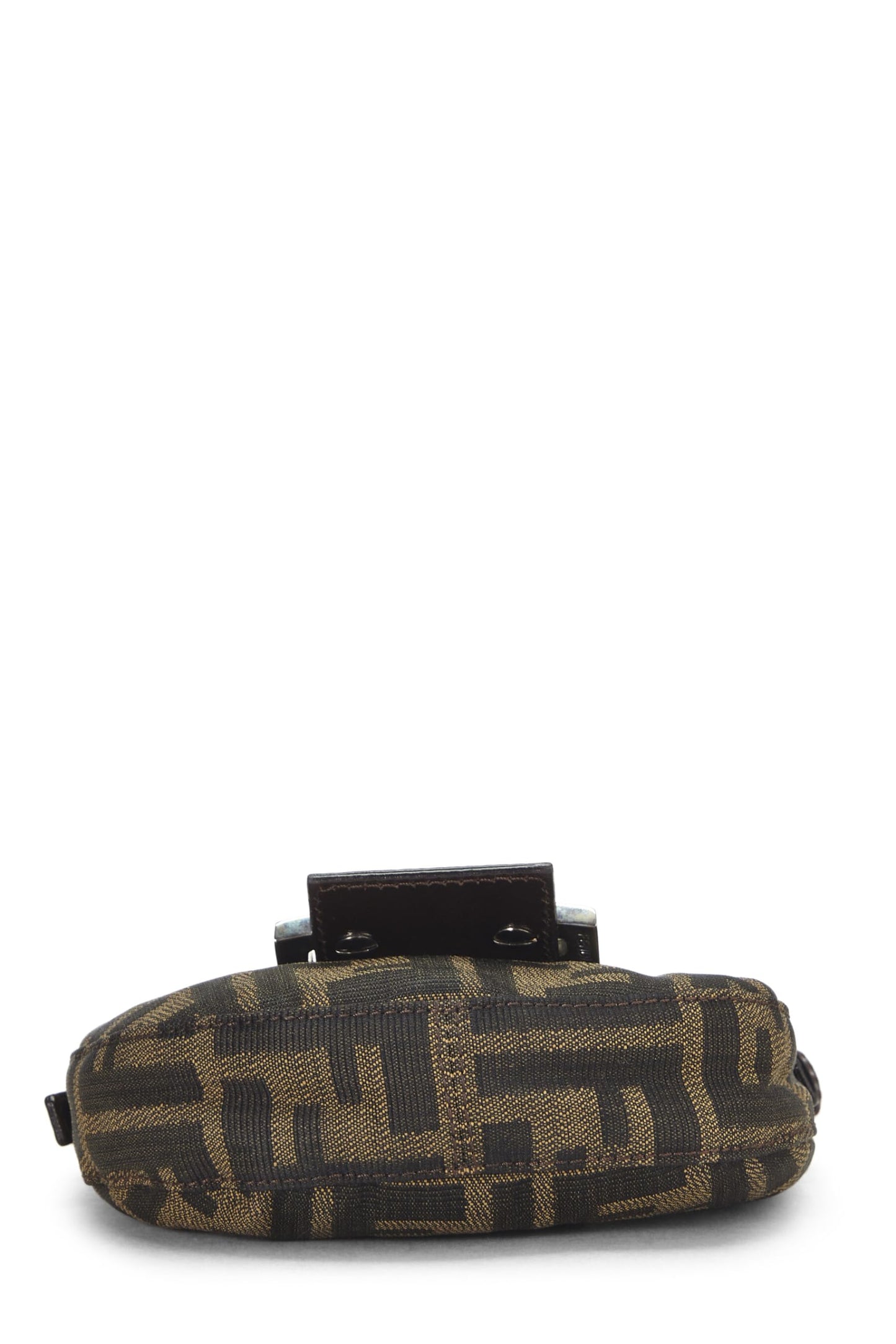 Fendi, Brown Zucca Canvas Croissant Mini, Brown