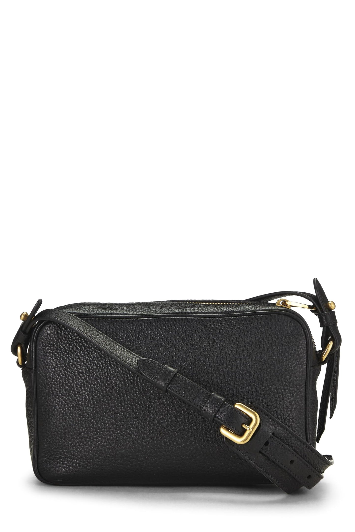 Prada, Black Vitello Daino Camera Bag, Black