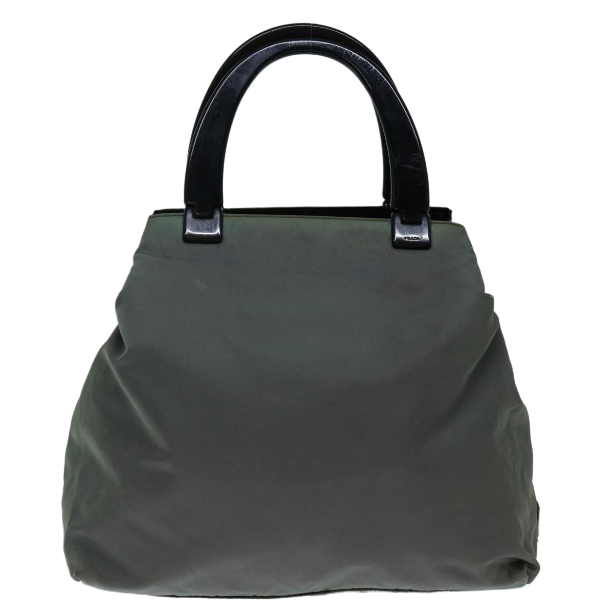 PRADA Hand Bag Nylon Khaki Auth 72006