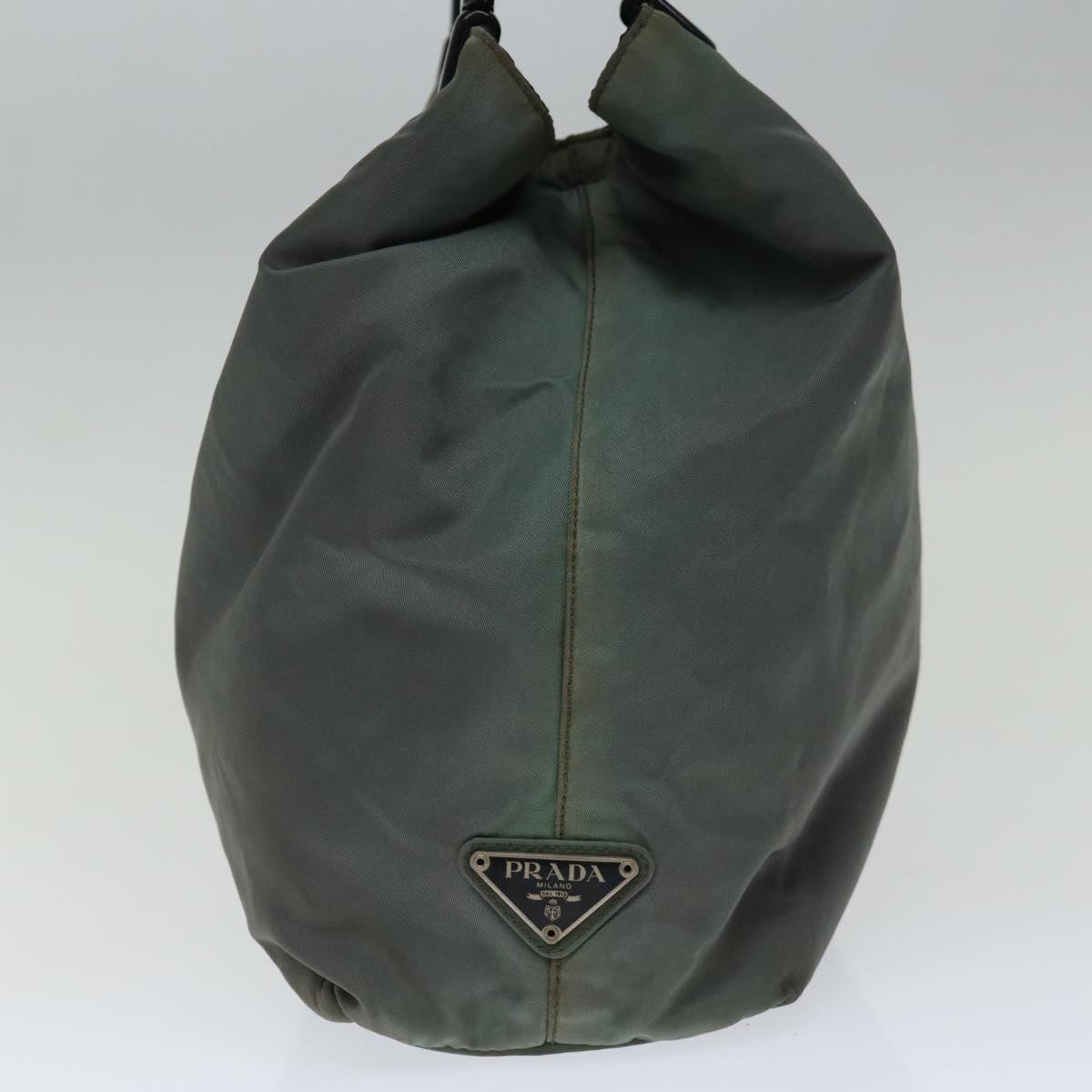 PRADA Hand Bag Nylon Khaki Auth 72006