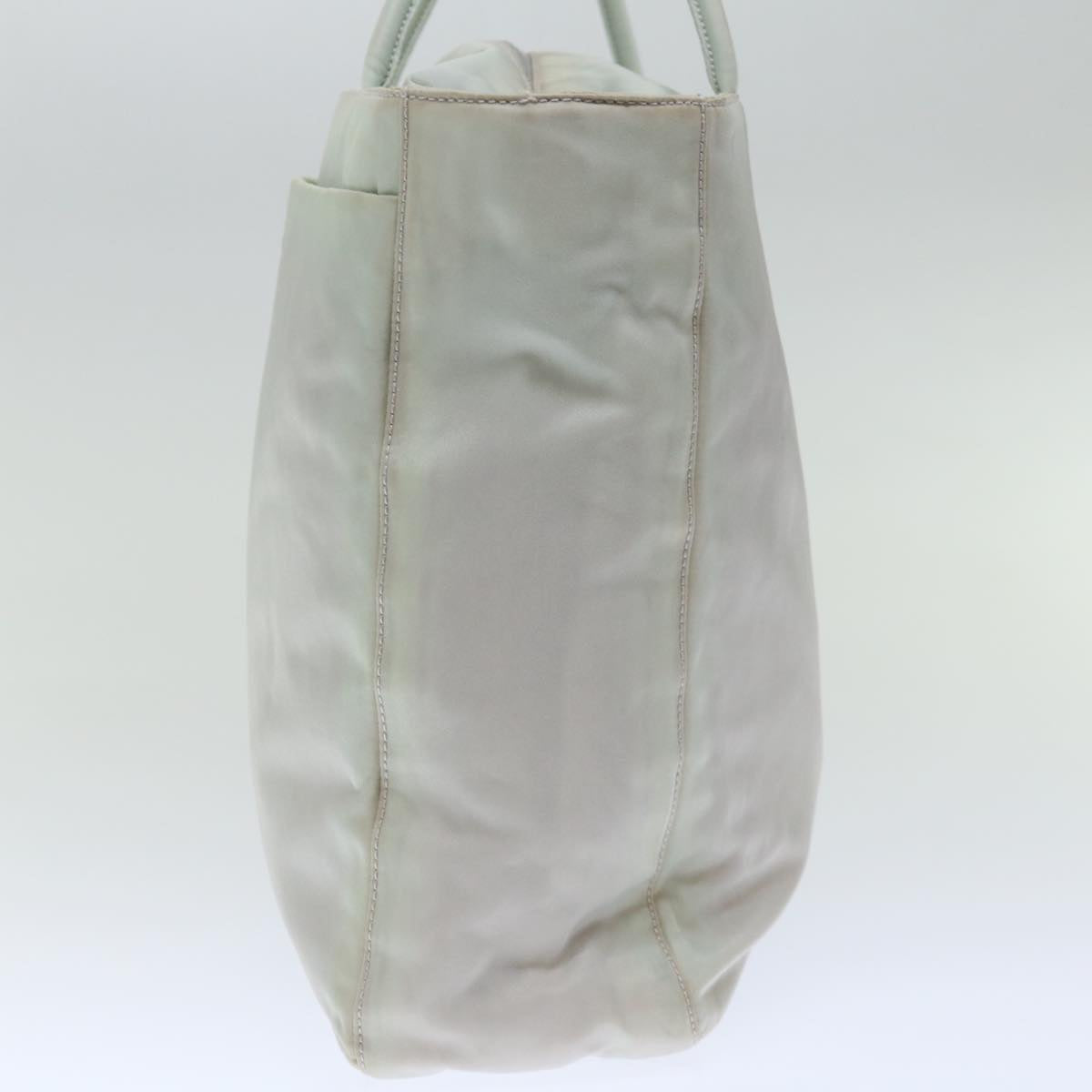 PRADA Hand Bag Nylon Gray Auth 72008