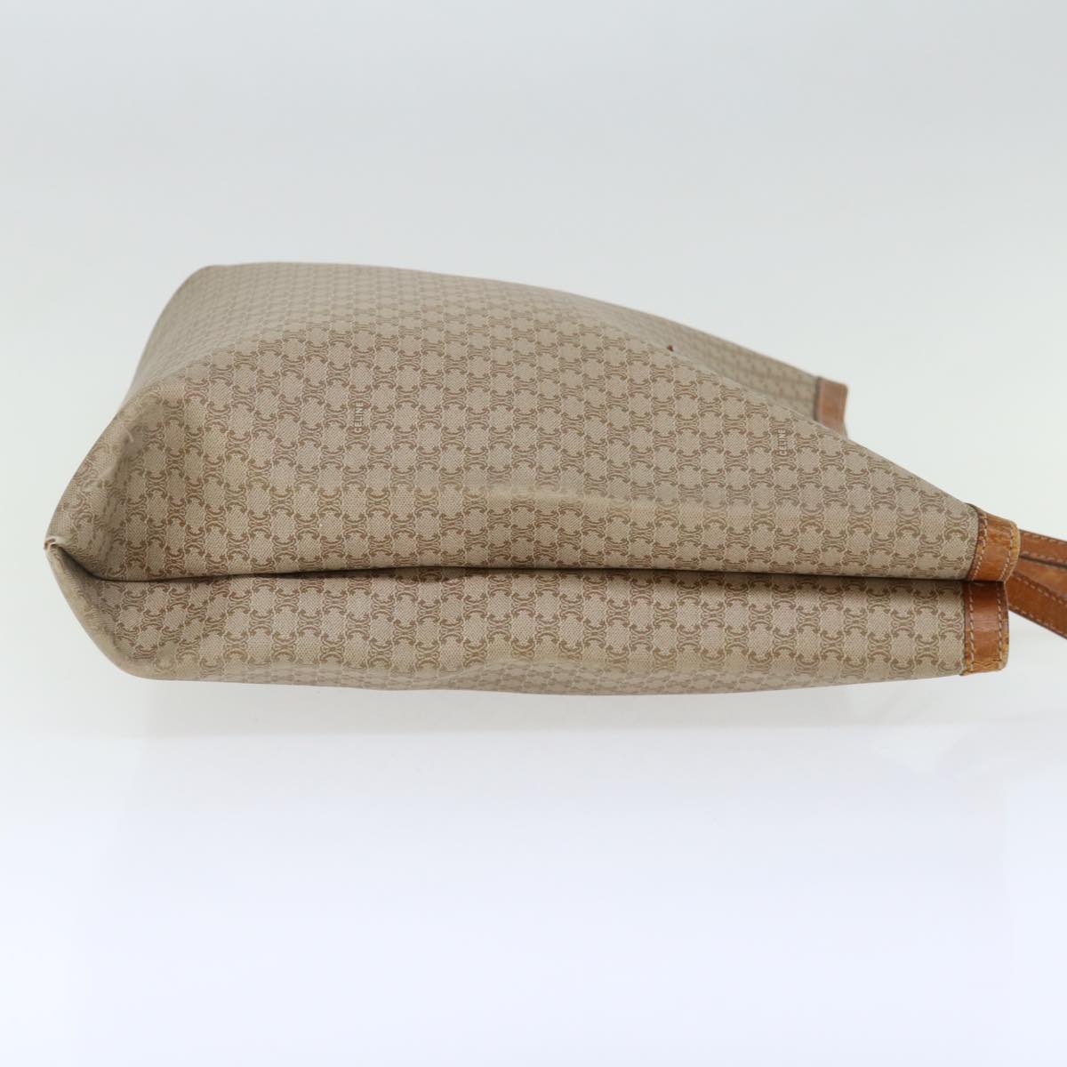 Luxury CELINE Macadam Canvas Shoulder Bag Beige 72092