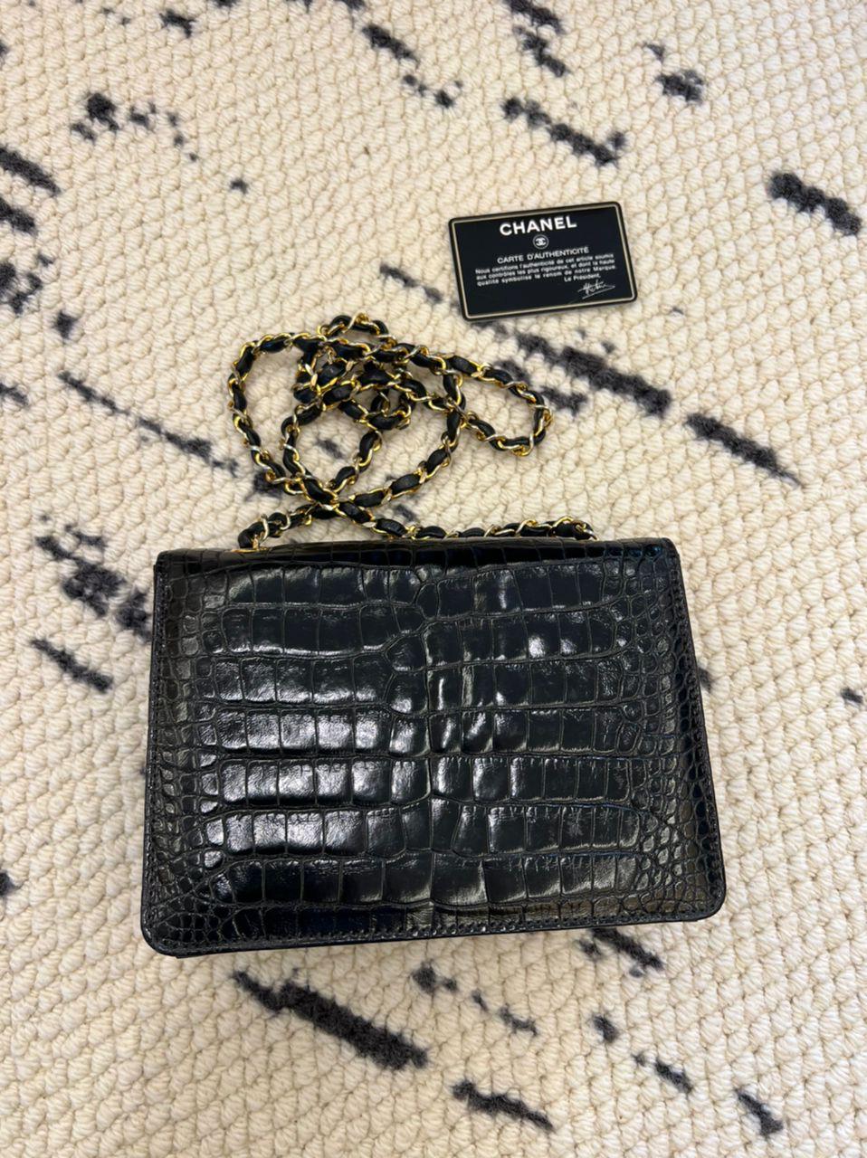 Chanel Crocodile Enveloppe Flap Bag
