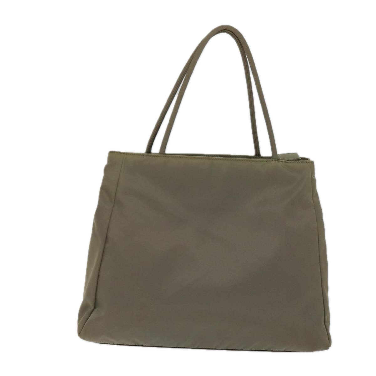 PRADA Hand Bag Nylon Gray Auth 72494