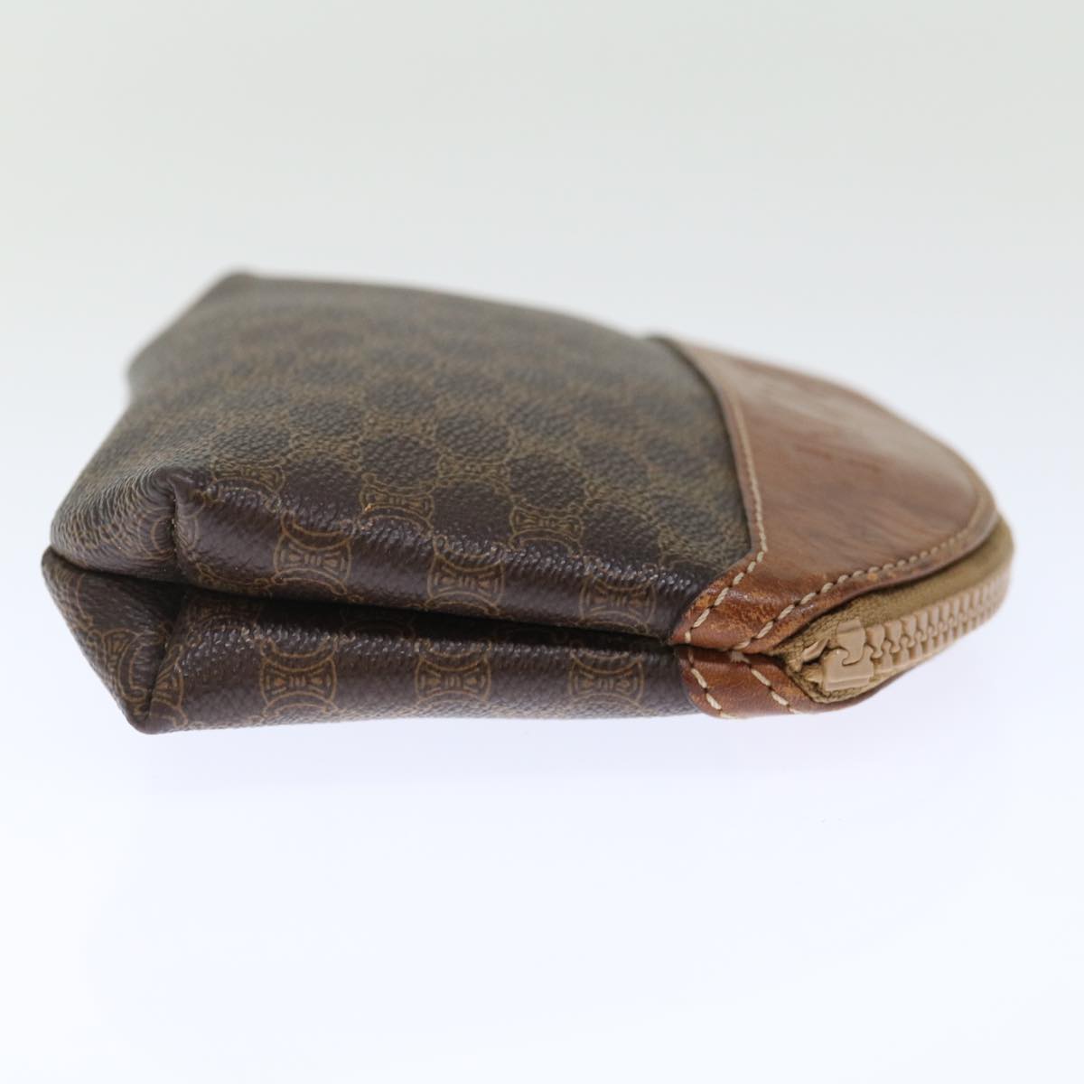 Luxury CELINE Macadam Canvas Pouch PVC Brown 72741