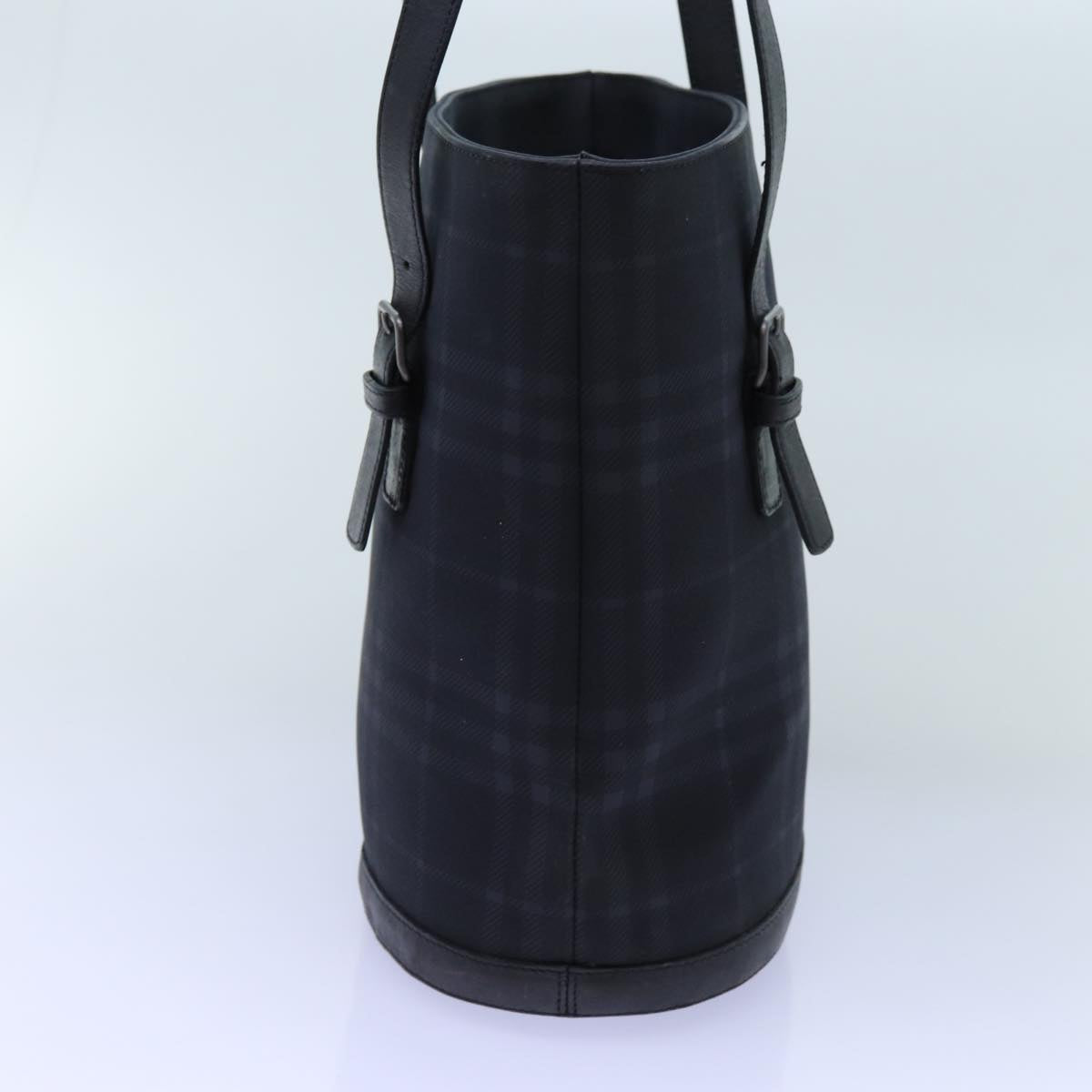 Burberry Nova Check Shoulder Bag Canvas Navy Auth 72748