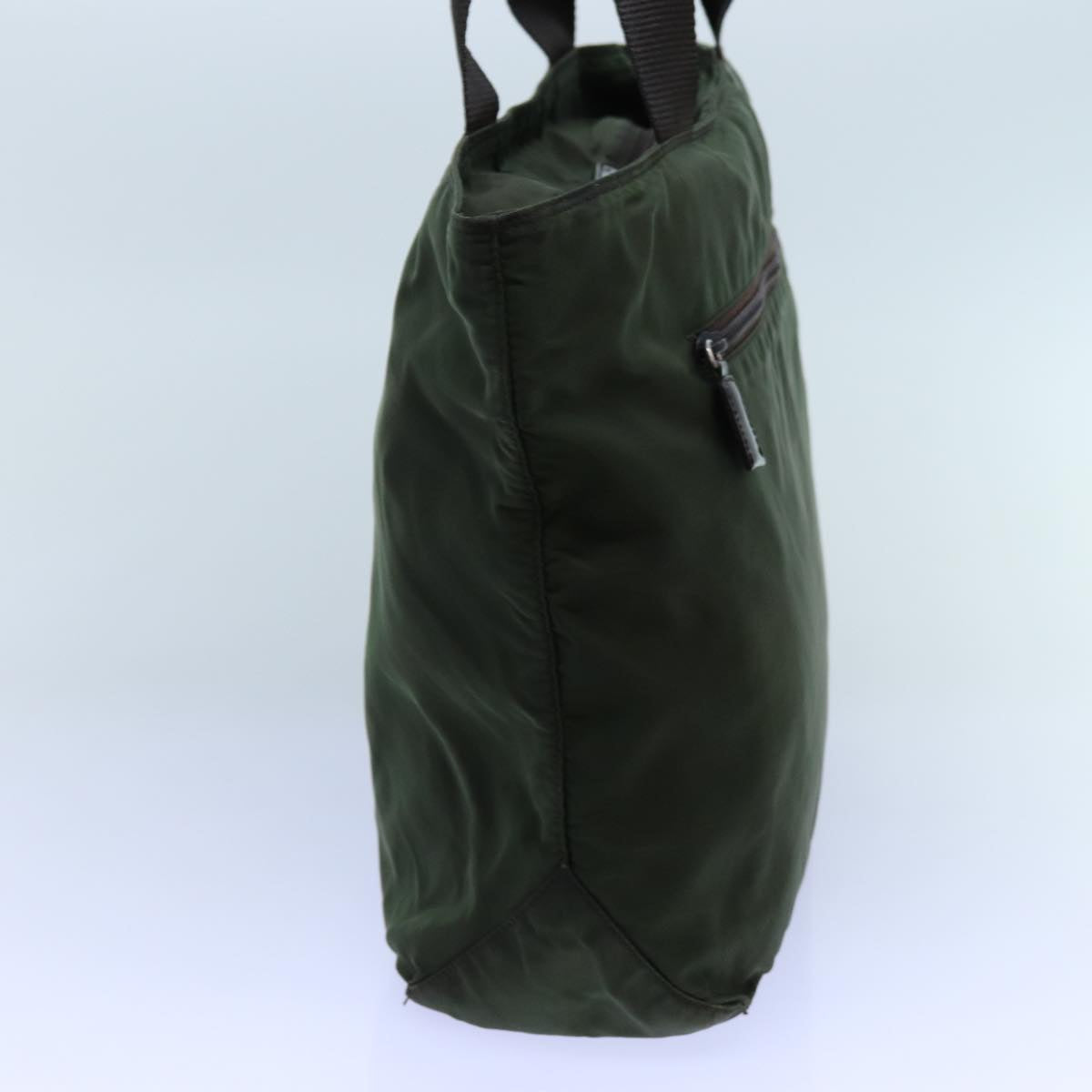 PRADA Tote Bag Nylon Khaki Auth 72791