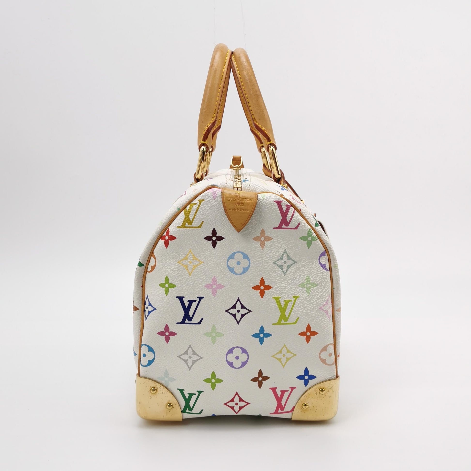 Louis Vuitton x Takashi Murakami Speedy 30 Lock White Multicolor