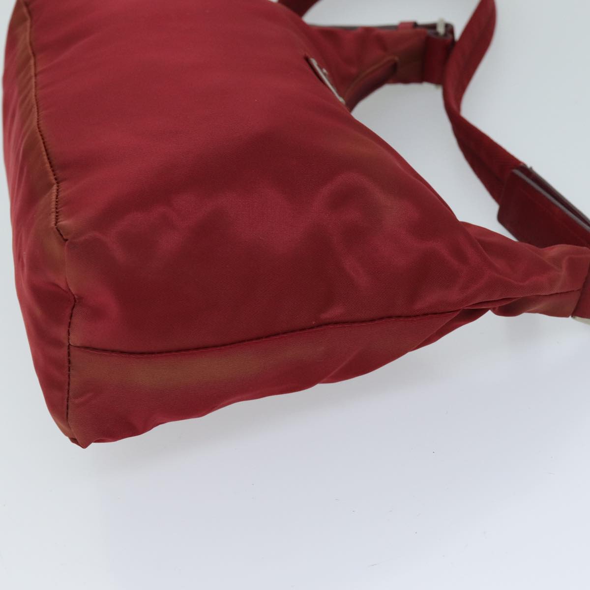 PRADA Shoulder Bag Nylon Red Auth 73100