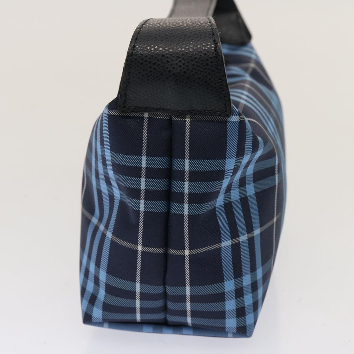 Burberry Nova Check Hand Bag Nylon Blue Auth 73195