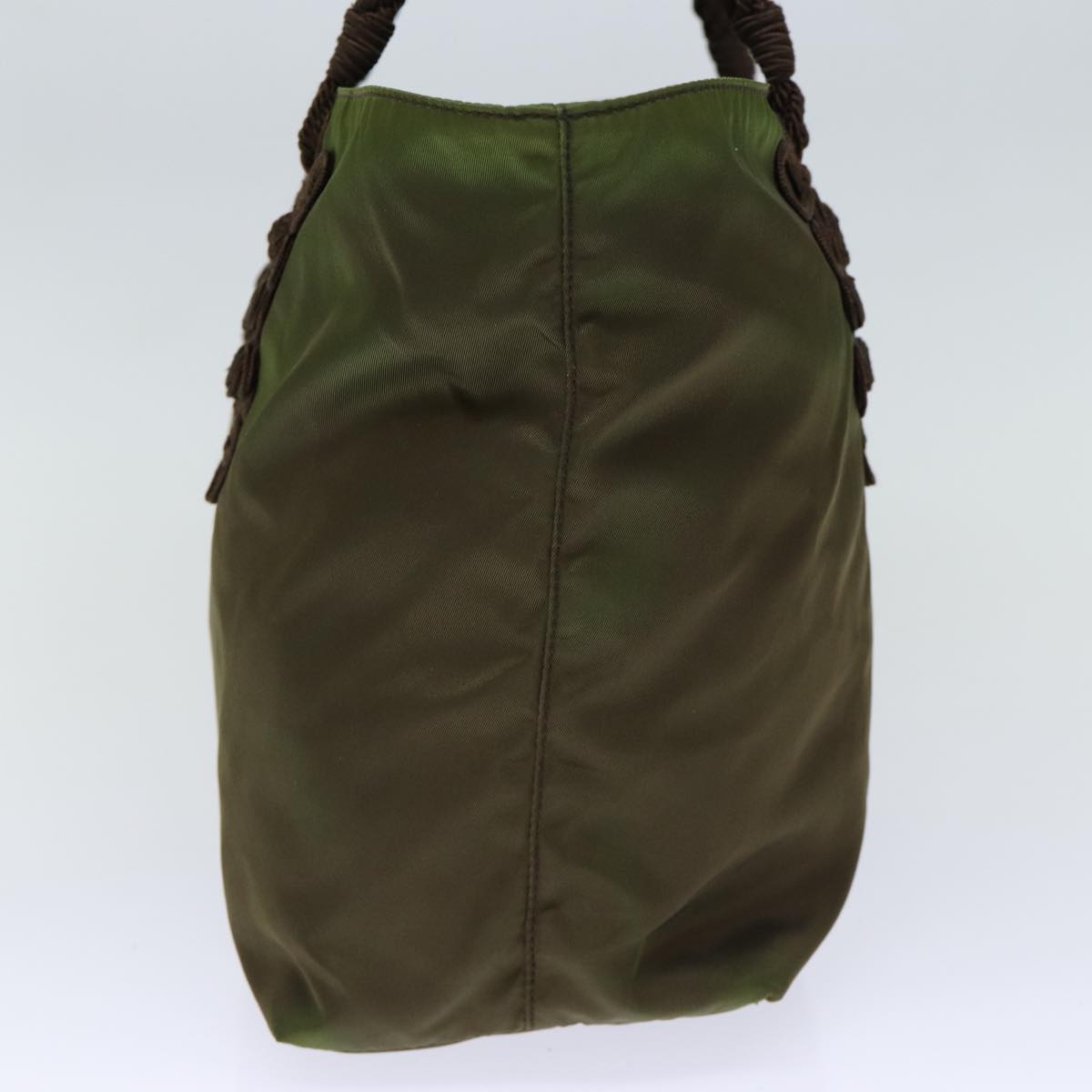 PRADA Tote Bag Nylon Khaki Auth 73206